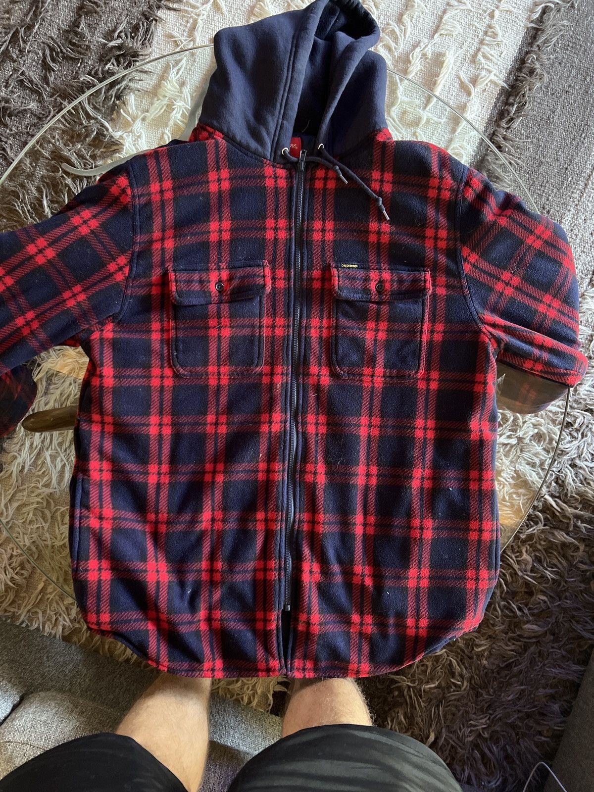 Supreme Quilted Hoodie | Grailed