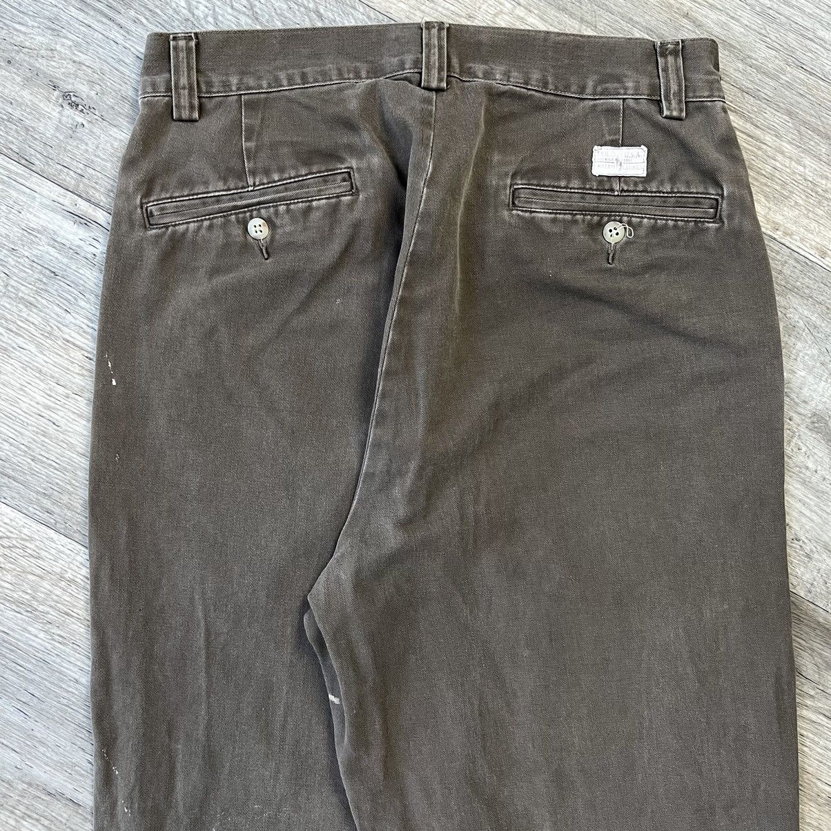 Polo Ralph Lauren vintage polo ralph lauren dark brown faded chino pant Size US 30 / EU 46 - 6 Thumbnail