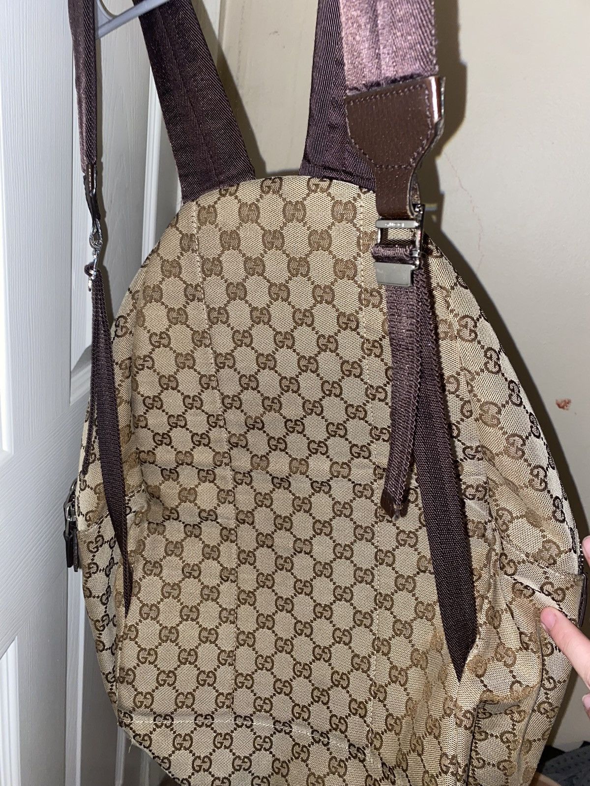 GG Monogram Medium classic Gucci backpack