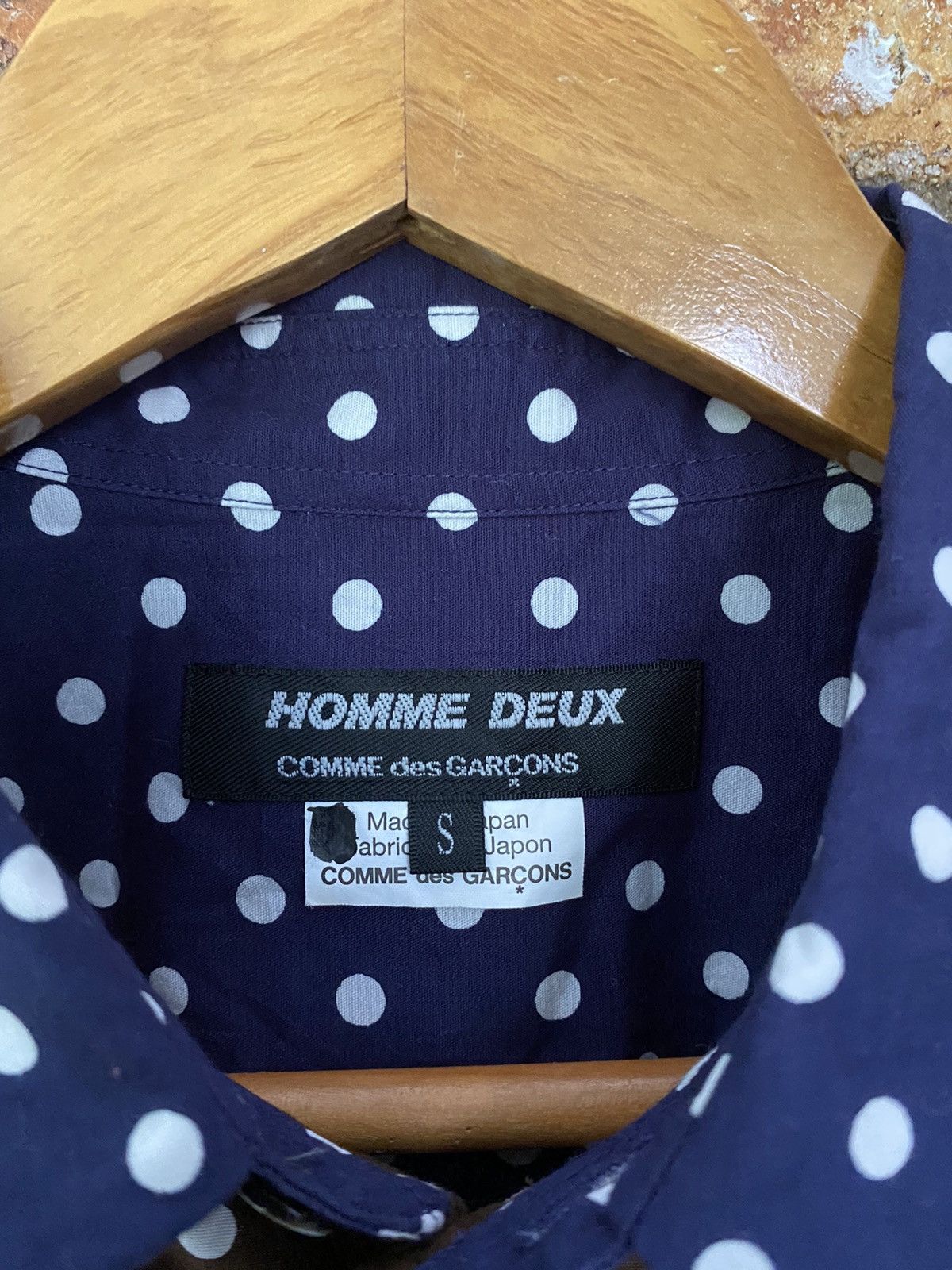 Comme des Garcons Homme SS15 Block Polka dot button up Size US M / EU 48-50 / 2 - 9 Thumbnail