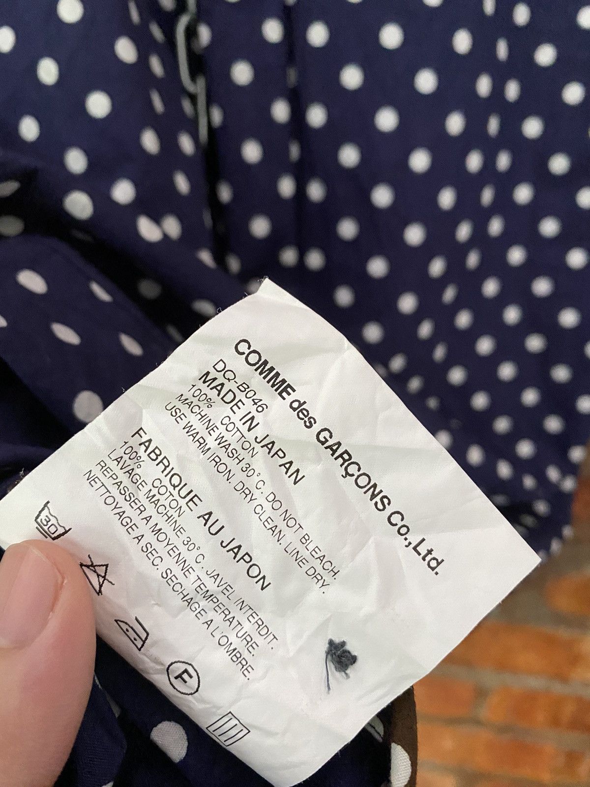 Comme des Garcons Homme SS15 Block Polka dot button up Size US M / EU 48-50 / 2 - 11 Thumbnail