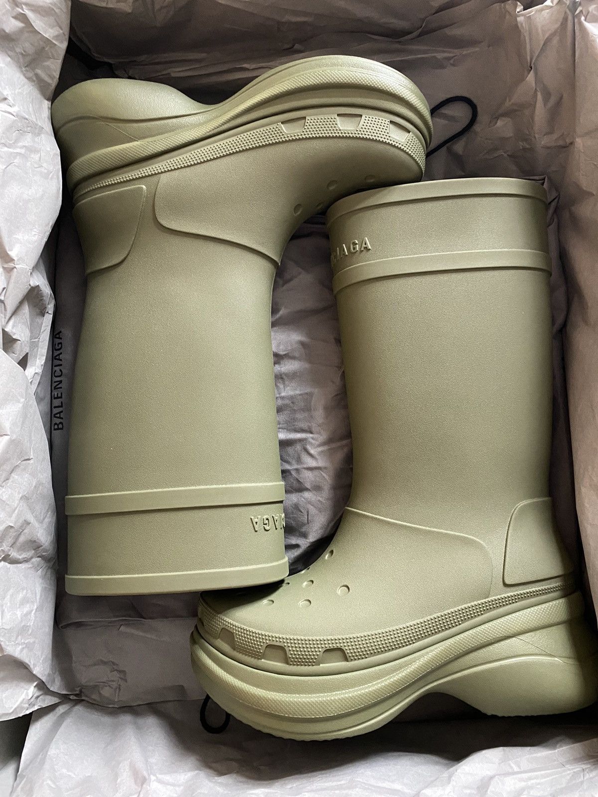 Balenciaga × Crocs Balenciaga x Crocs KANYE Boots | Grailed