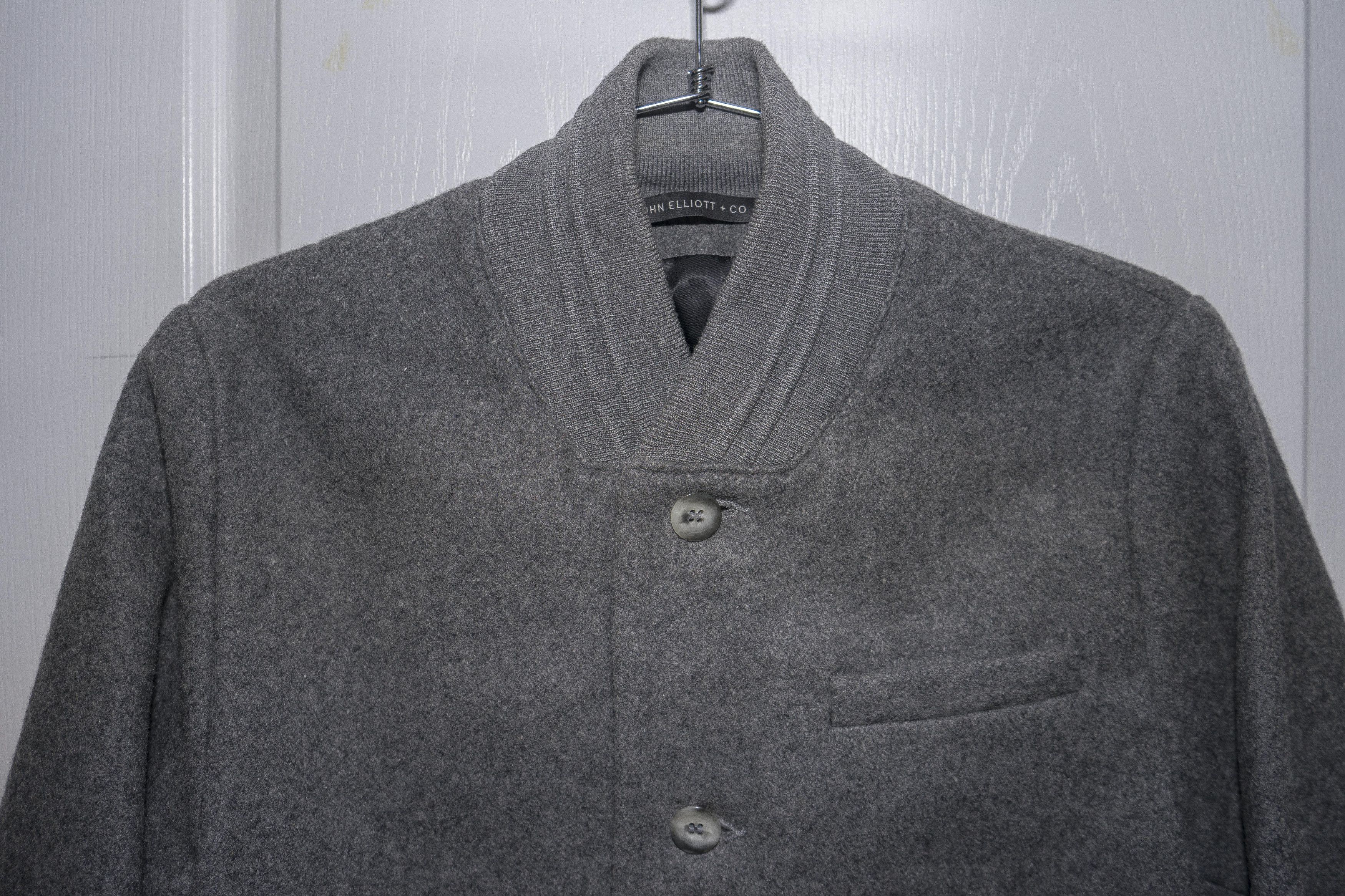 John Elliott Wool Varsity Bomber Jacket - Asphalt - Sz M Size US M / EU 48-50 / 2 - 6 Thumbnail