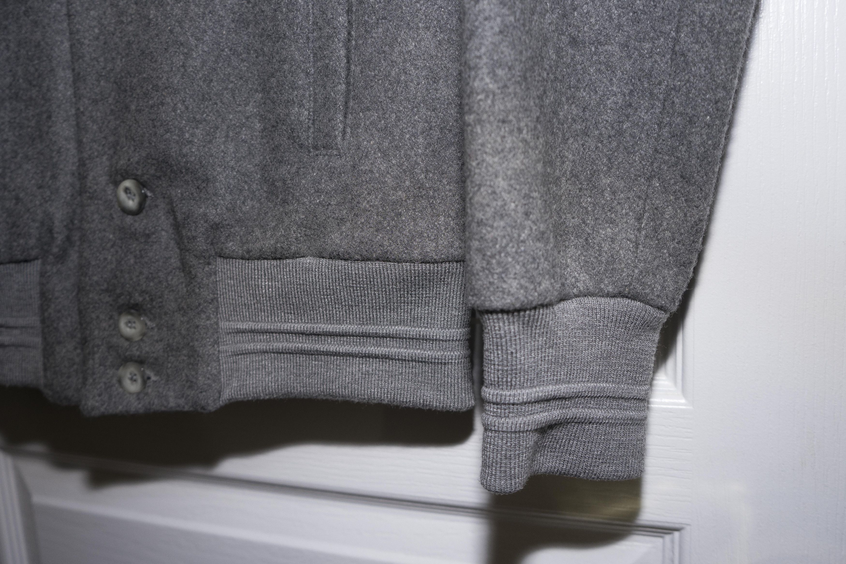 John Elliott Wool Varsity Bomber Jacket - Asphalt - Sz M Size US M / EU 48-50 / 2 - 10 Thumbnail