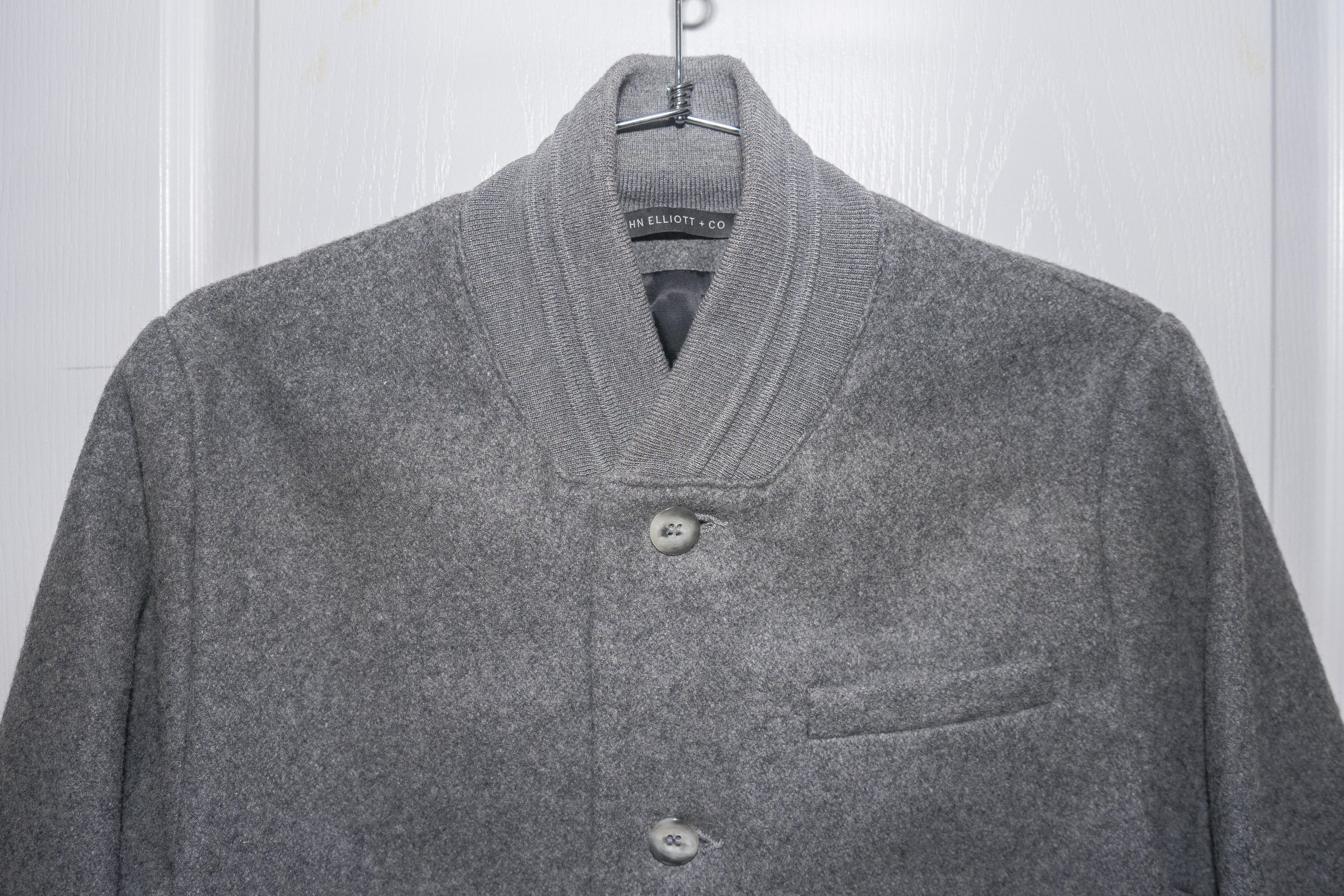 John Elliott Wool Varsity Bomber Jacket - Asphalt - Sz M Size US M / EU 48-50 / 2 - 5 Thumbnail