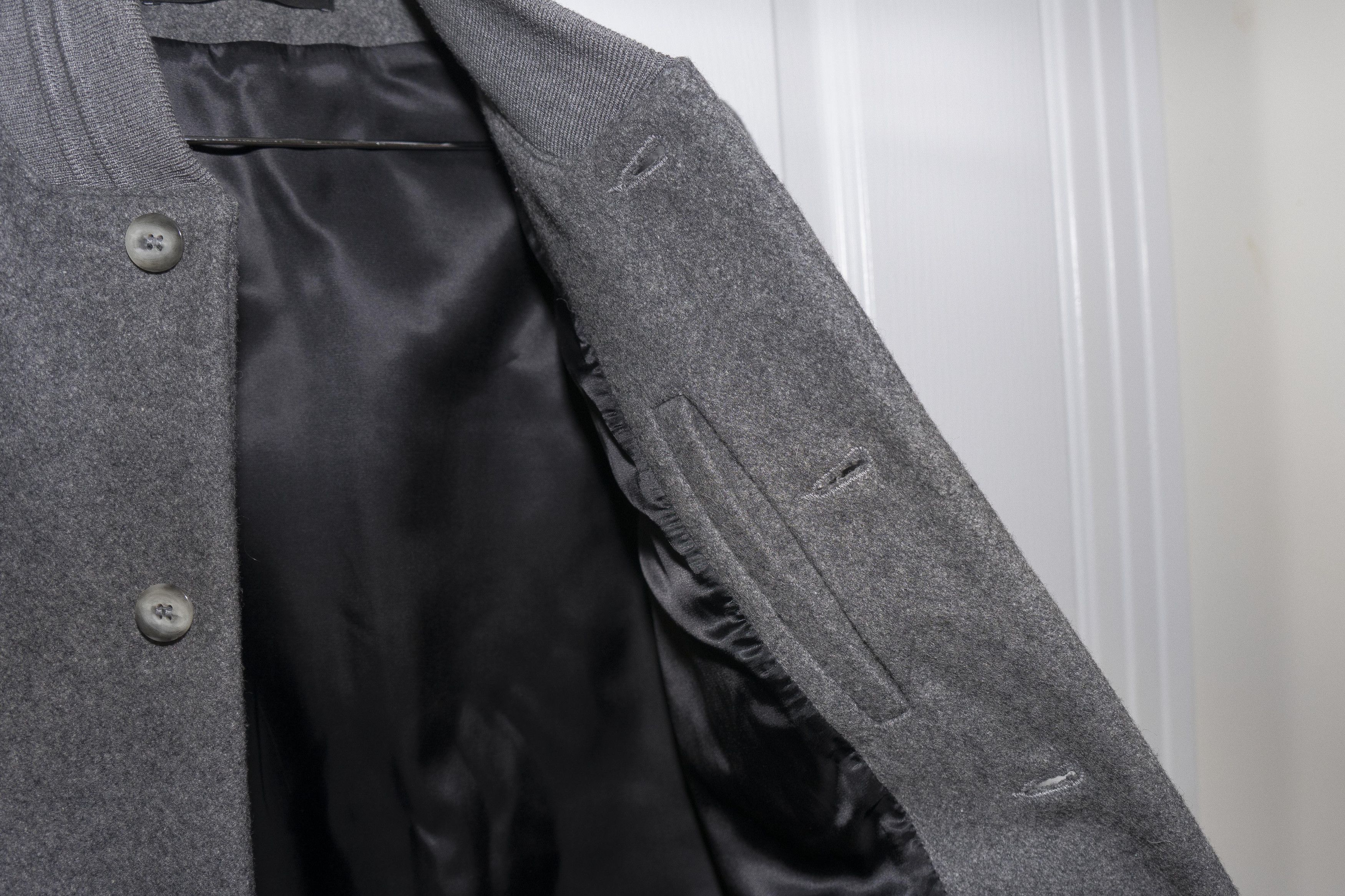 John Elliott Wool Varsity Bomber Jacket - Asphalt - Sz M Size US M / EU 48-50 / 2 - 13 Thumbnail