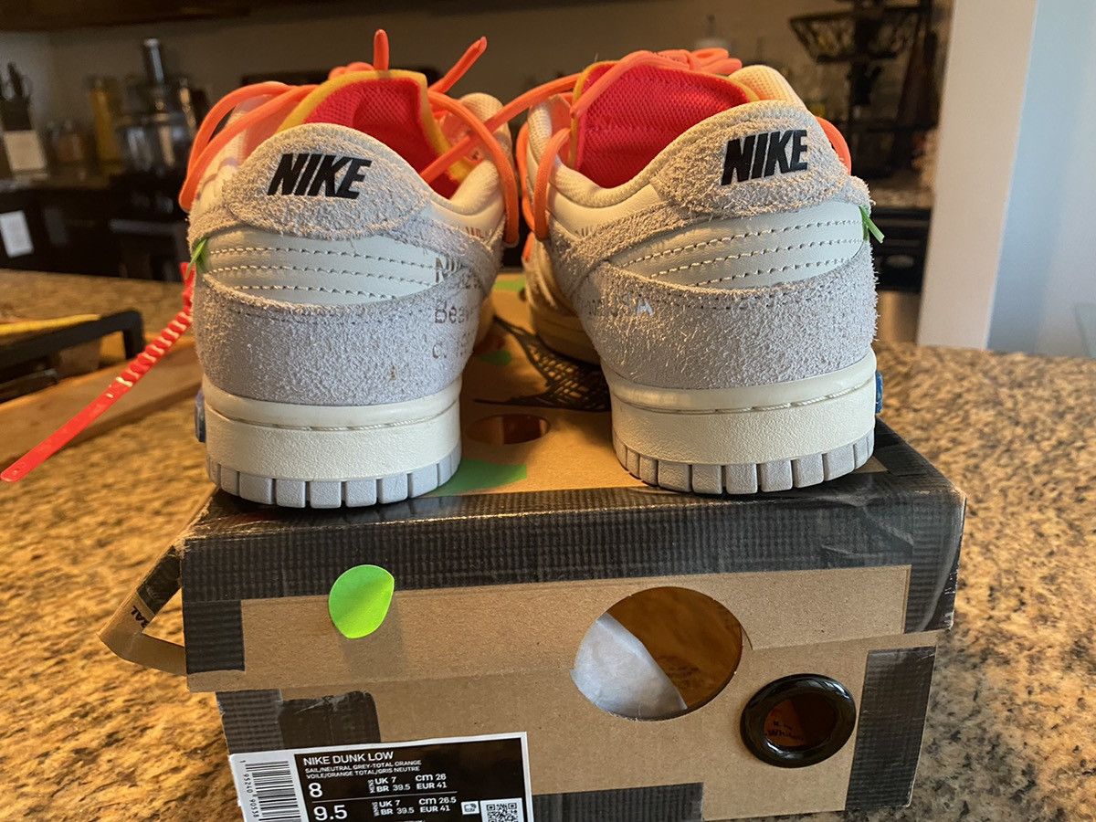 Nike × Off-White Nike Dunk Low Off-White Size US 8 / EU 41 - 2 Thumbnail