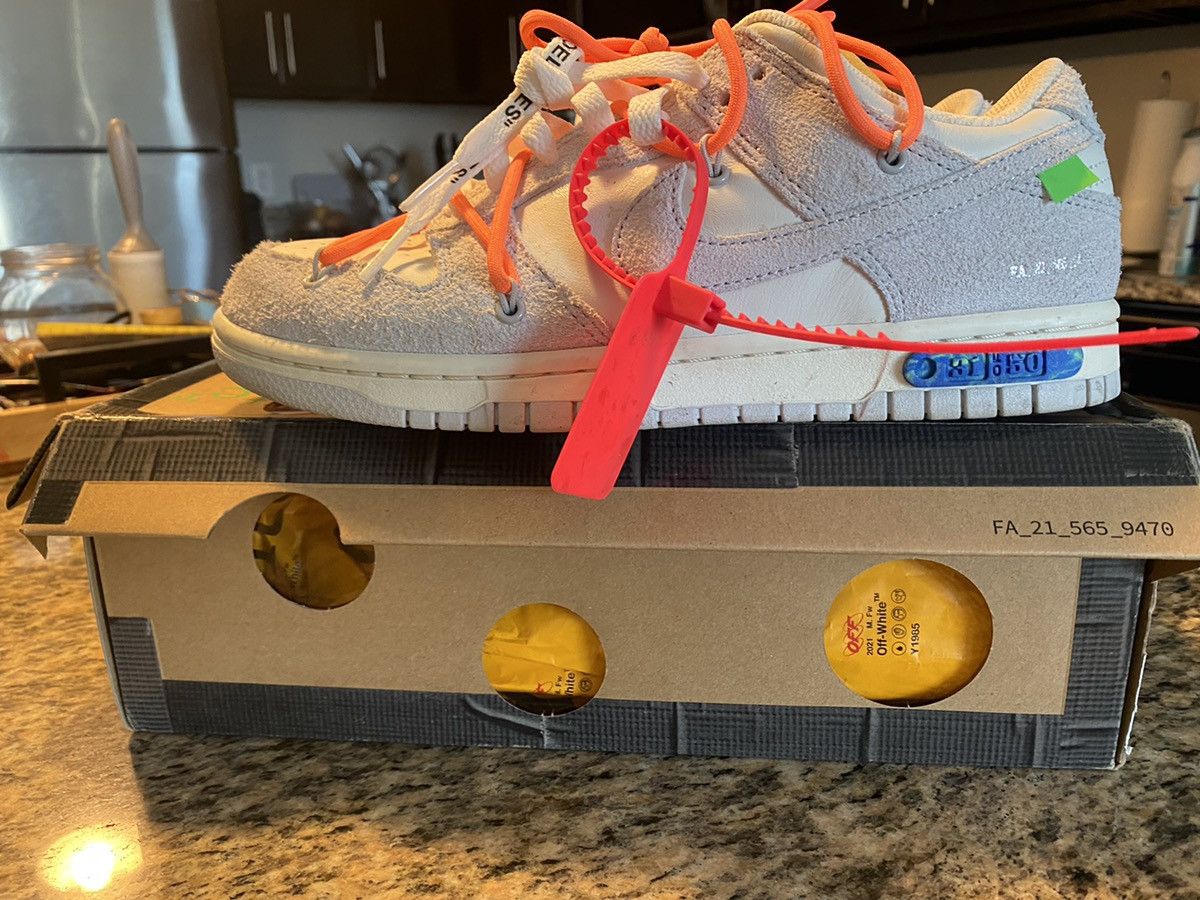 Nike × Off-White Nike Dunk Low Off-White Size US 8 / EU 41 - 9 Thumbnail