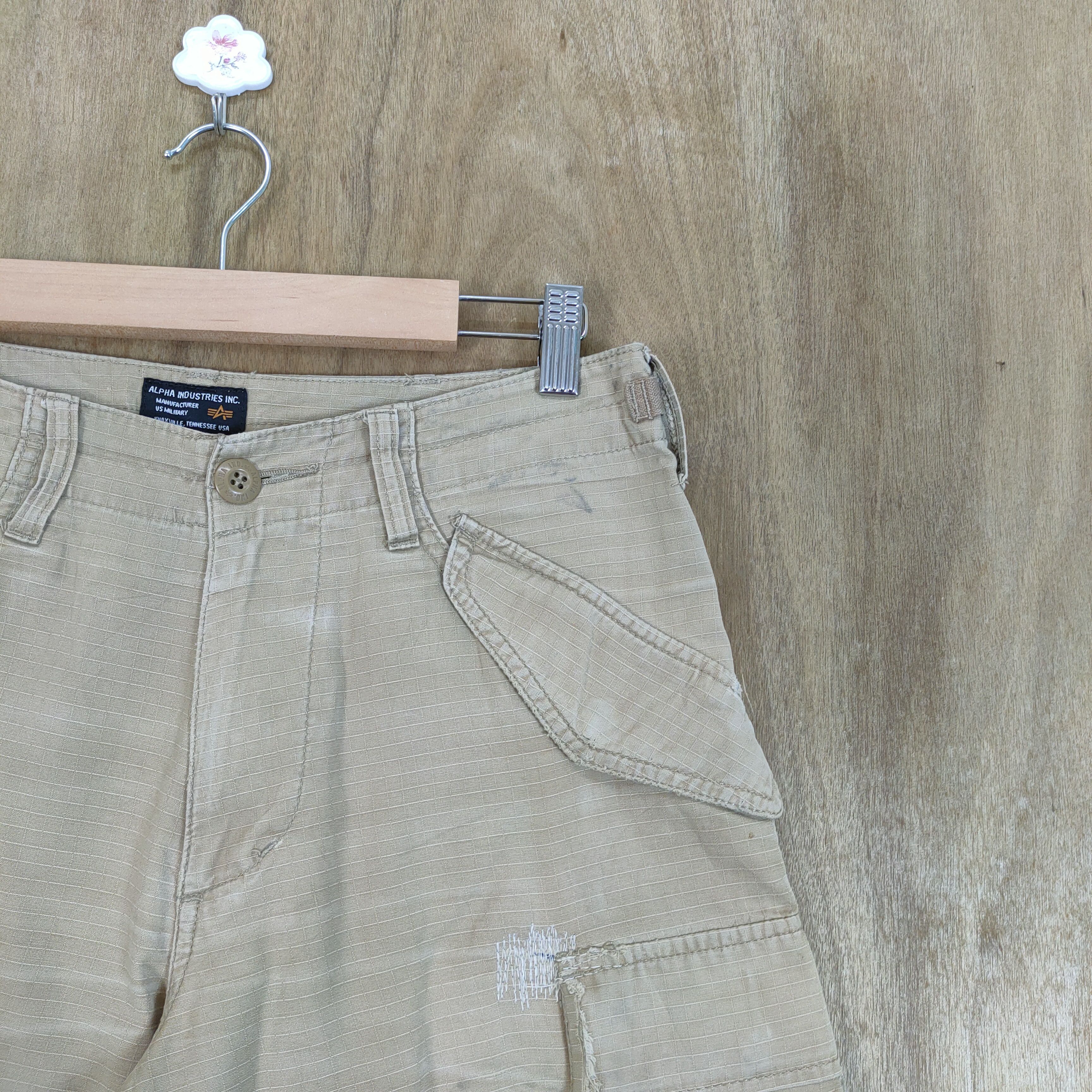 Alpha Industries VINTAGE ALPHA FADED BAGGY CARGO PANTS Size US 30 / EU 46 - 4 Thumbnail