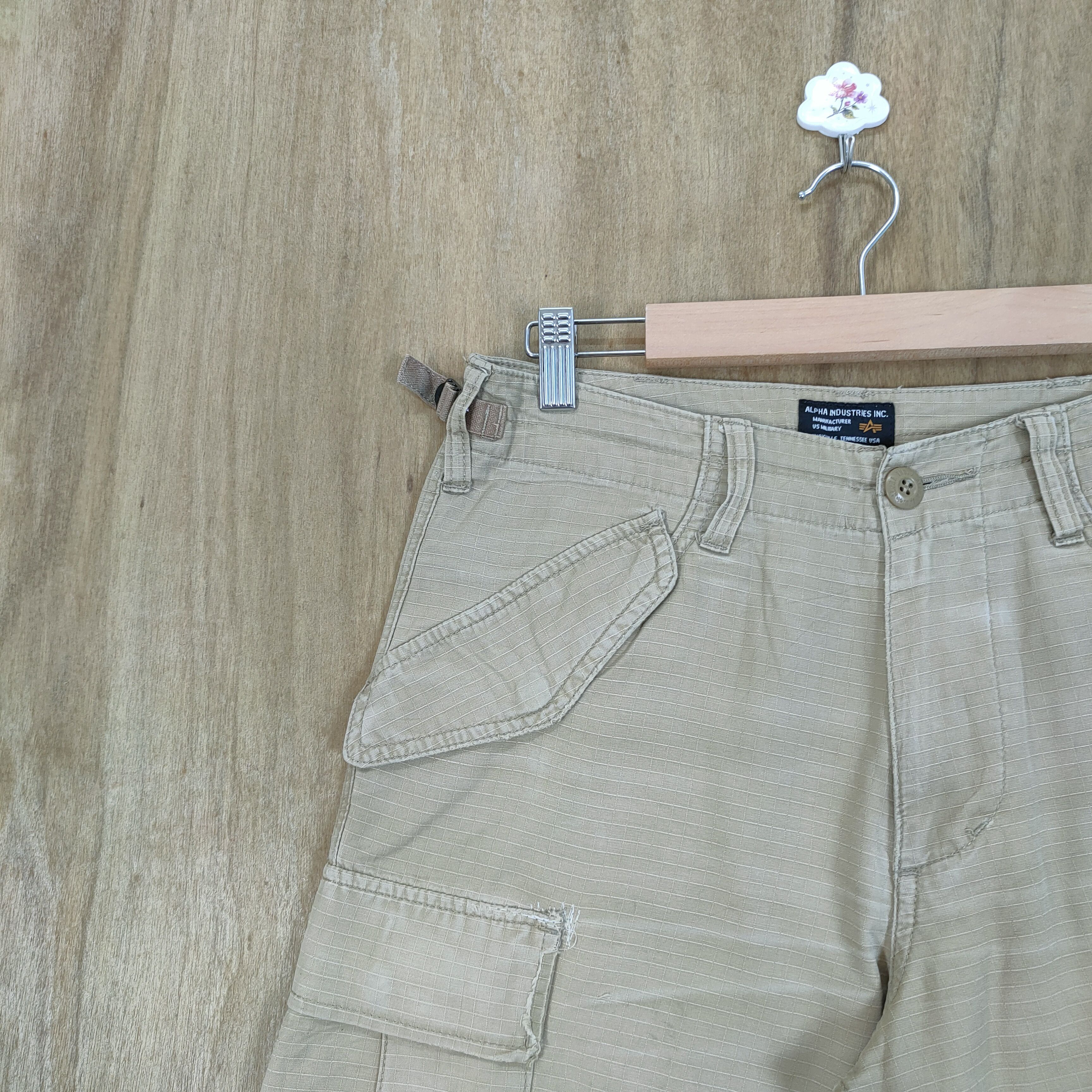 Alpha Industries VINTAGE ALPHA FADED BAGGY CARGO PANTS Size US 30 / EU 46 - 5 Thumbnail