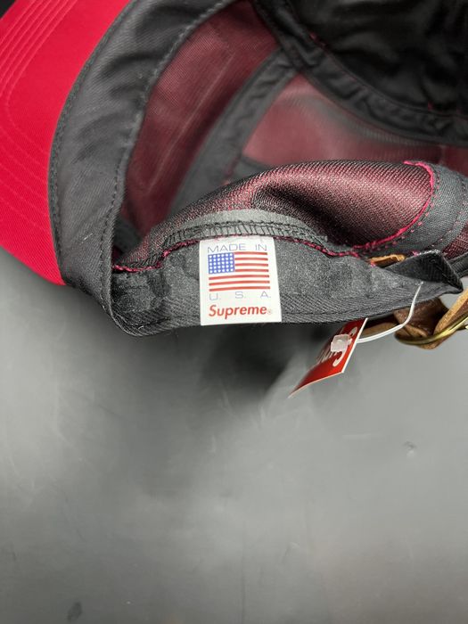 Supreme SUPREME SS15 SIDE ZIP TWILL CAMP CAP RED NEW NEVER WORN