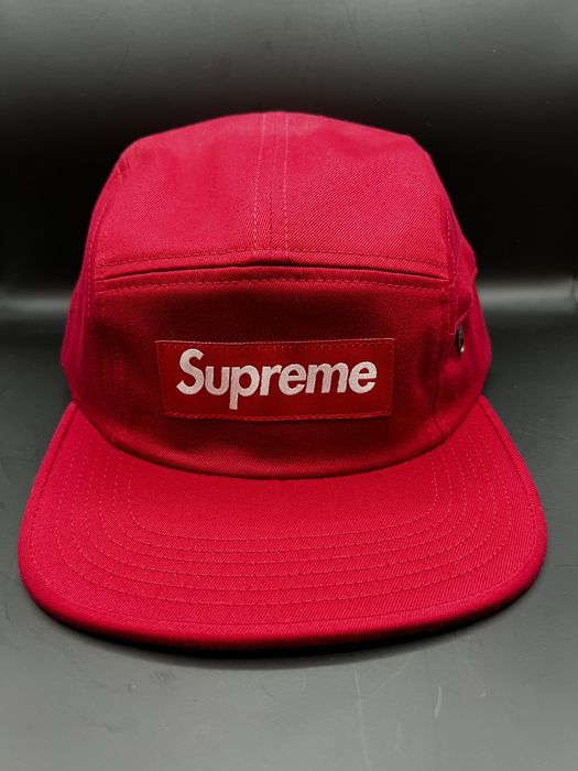 Supreme SUPREME SS15 SIDE ZIP TWILL CAMP CAP RED NEW NEVER WORN