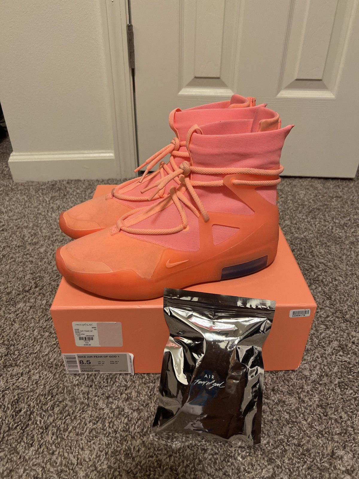 Nike Air Fear Of God 1 Orange Pulse Grailed