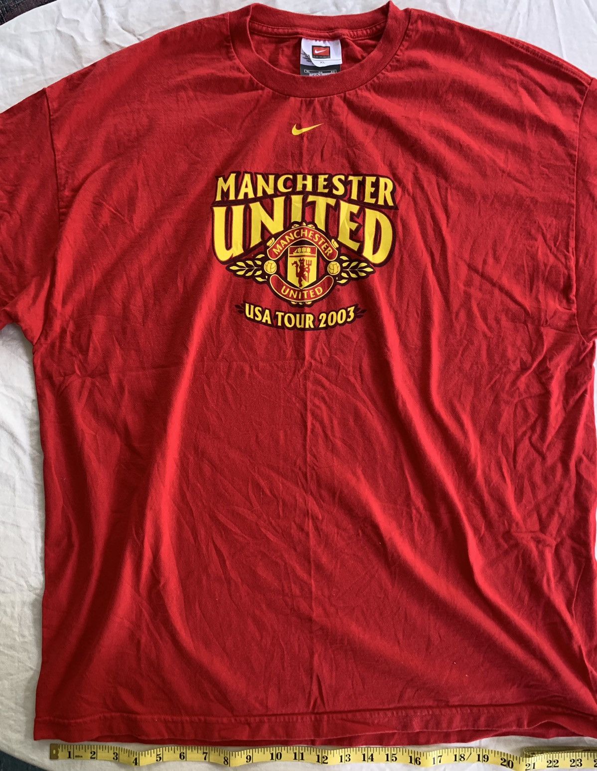 Vintage 2003 Manchester United T-shirt U.S.A. Tour Size US XL / EU 56 / 4 - 2 Thumbnail