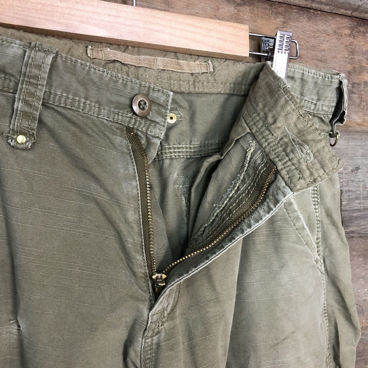 Japanese Brand DPS Japanese Branded Streetwear Multipocket Brown Cargo Pant Size US 31 - 17 Thumbnail