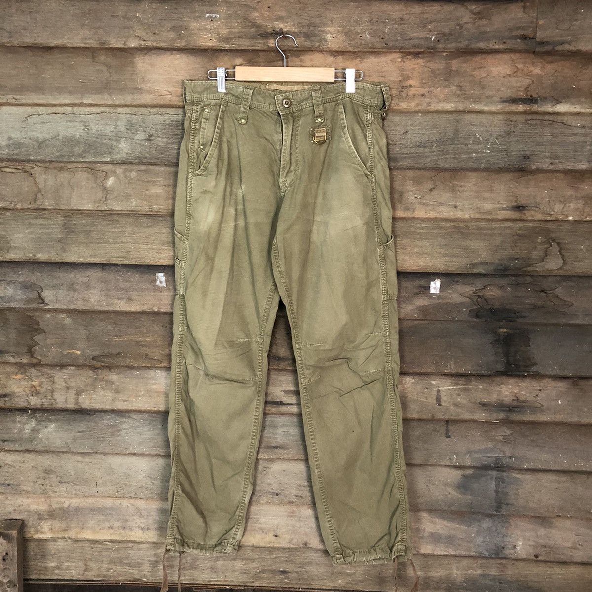 Japanese Brand DPS Japanese Branded Streetwear Multipocket Brown Cargo Pant Size US 31 - 2 Thumbnail