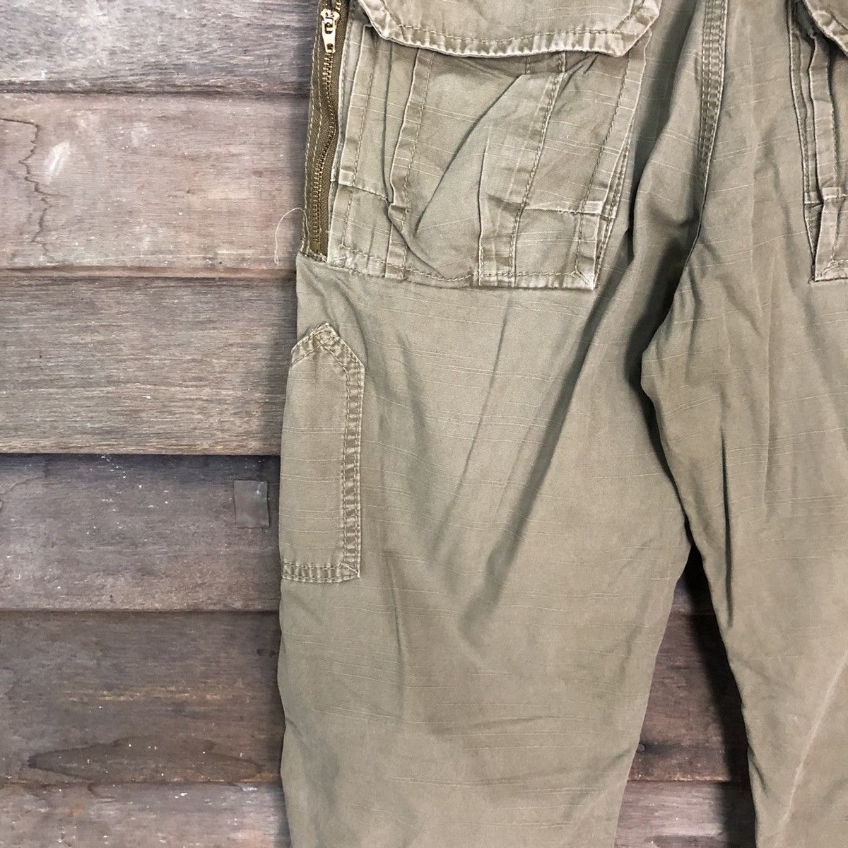 Japanese Brand DPS Japanese Branded Streetwear Multipocket Brown Cargo Pant Size US 31 - 7 Thumbnail