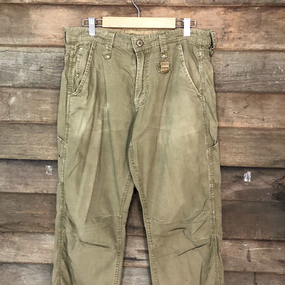 Japanese Brand DPS Japanese Branded Streetwear Multipocket Brown Cargo Pant Size US 31 - 11 Thumbnail