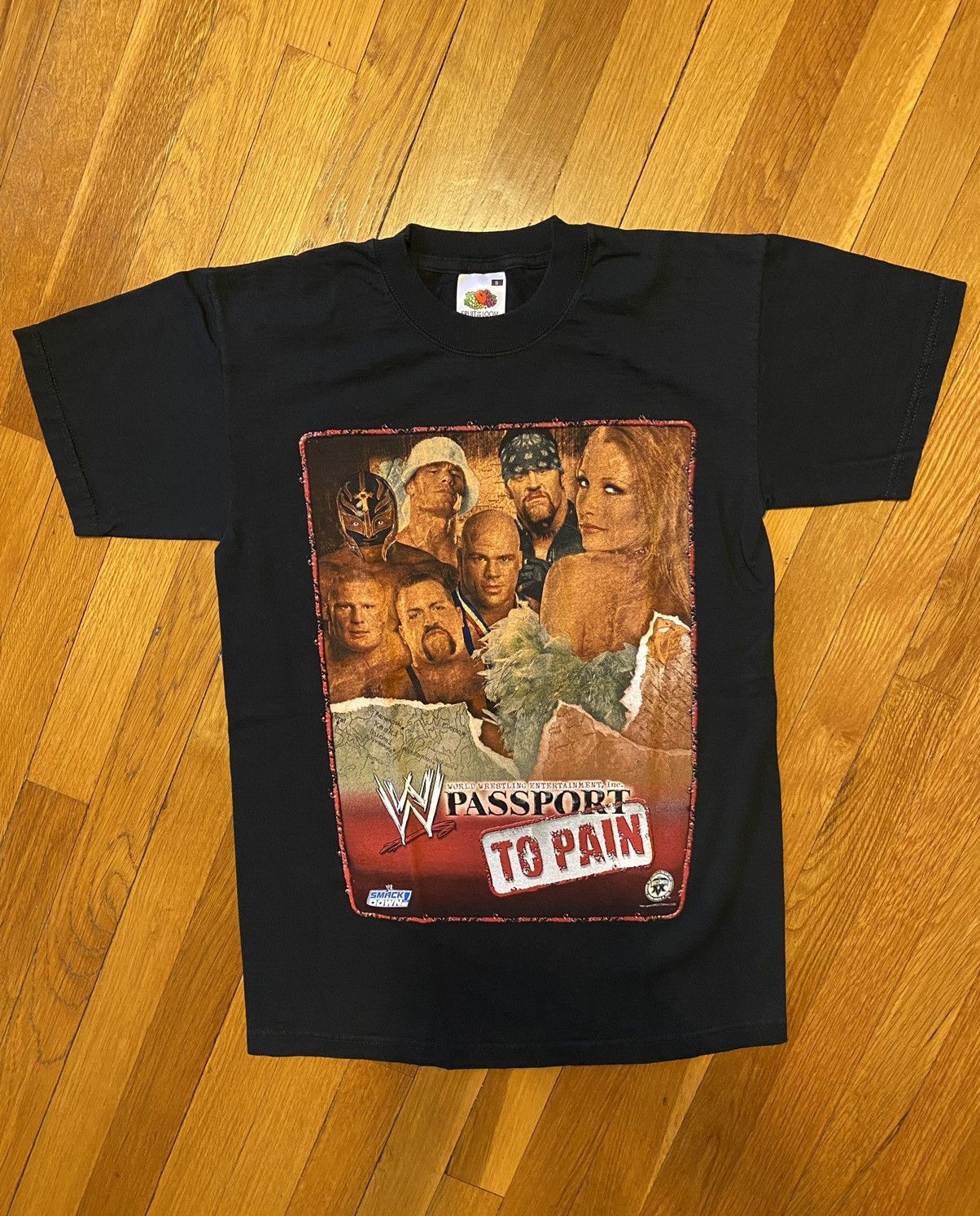 Vintage × Wwe × Wwf Vintage Wwe Smackdown 2003 Passport To Pain Tour T Shirt Grailed