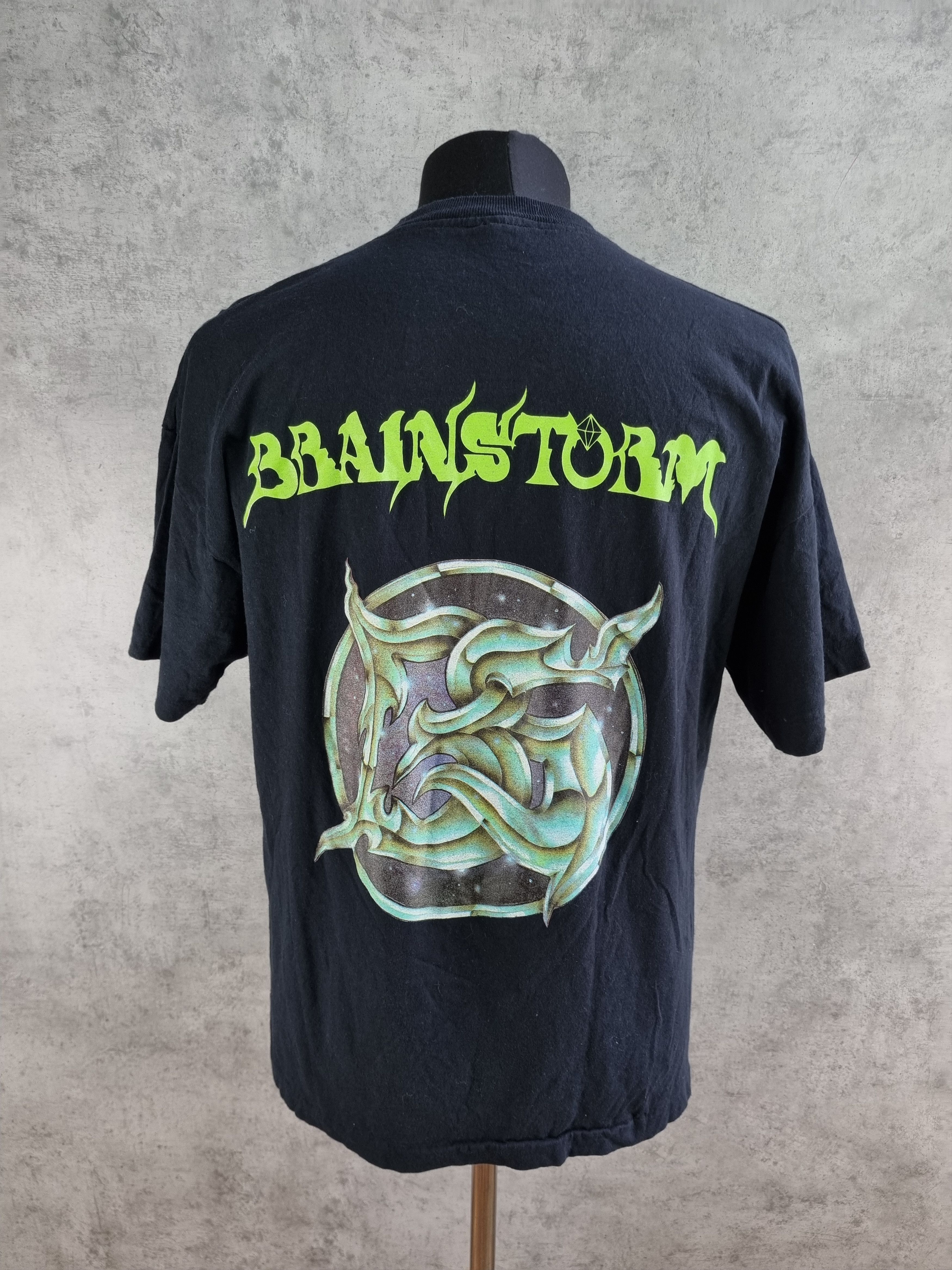 Band Tees × Vintage Rare 1997 BRAINSTORM German Heavy Metal Tee Single stitch Size US L / EU 52-54 / 3 - 6 Thumbnail