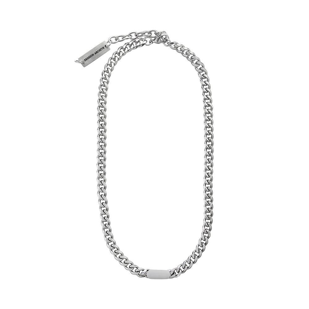 Jewelry × Vintage Silver Fashion Titanium Steel Couple Necklace Size ONE SIZE - 1 Thumbnail