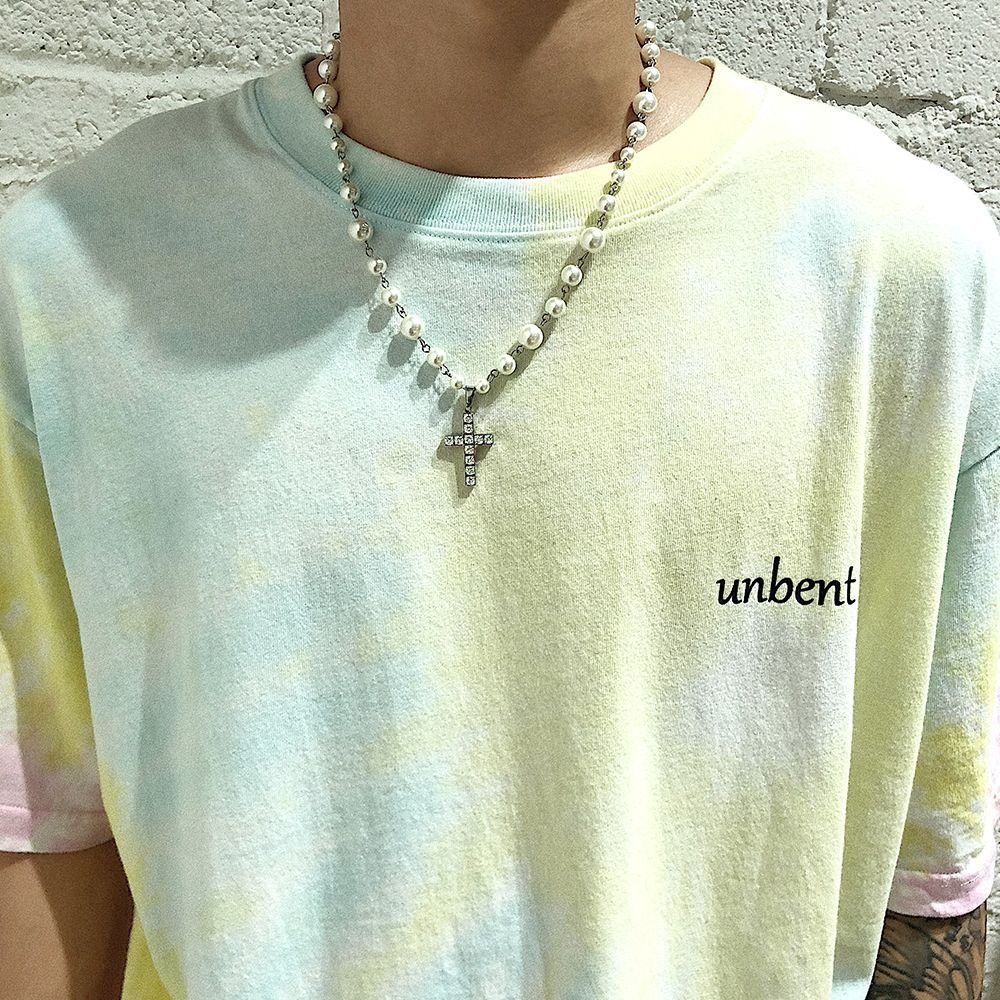 Jewelry × Vintage Punk Cross Pendant Fashion Pearl Necklace Size ONE SIZE - 1 Thumbnail