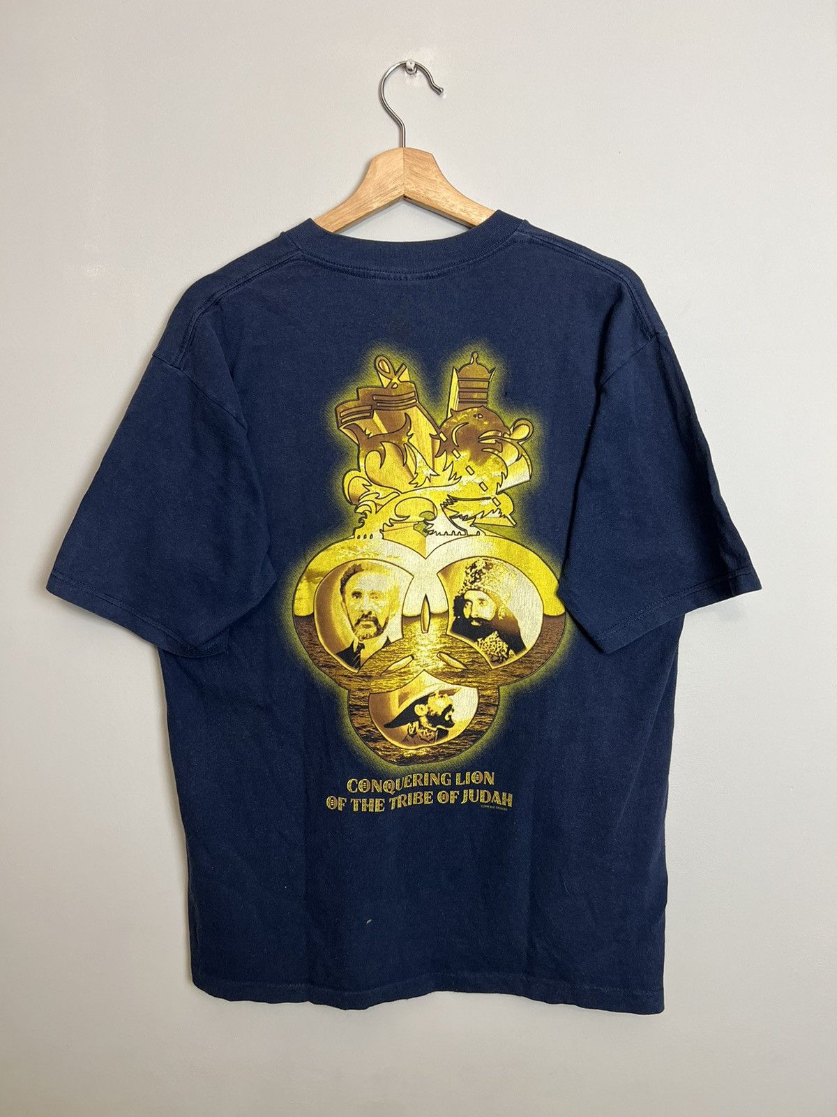 Bob Marley Rare Vintage 90s Haile Selassie Rasta Rap Tee Size L Size US L / EU 52-54 / 3 - 1 Thumbnail