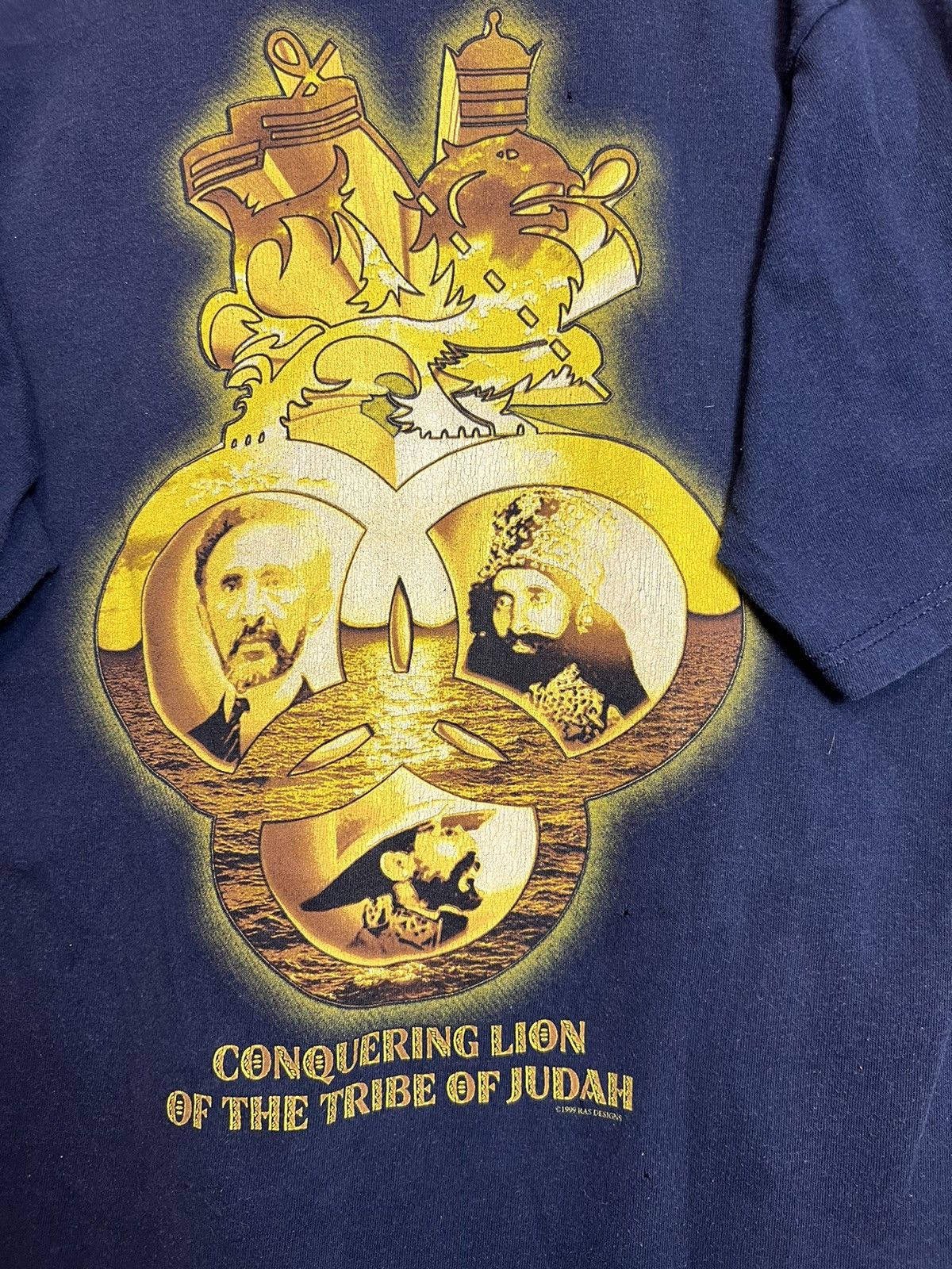 Bob Marley Rare Vintage 90s Haile Selassie Rasta Rap Tee Size L Size US L / EU 52-54 / 3 - 4 Thumbnail