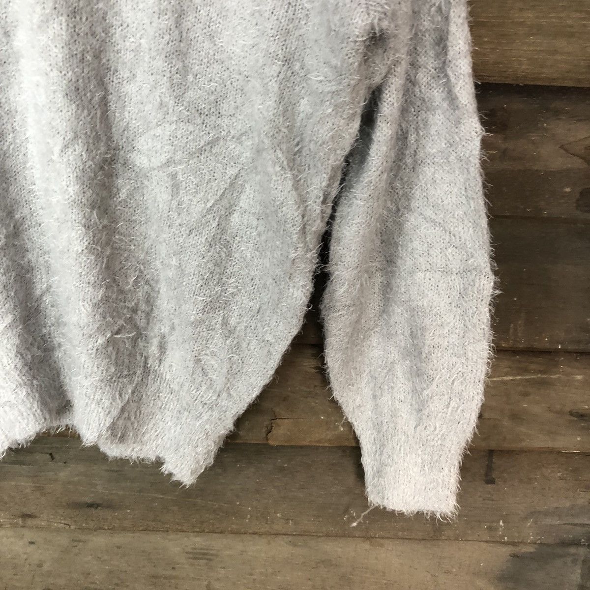 Homespun Knitwear Gu Grey Shag Shaggy Fur Mohair Knitwear #6956 Size M / US 6-8 / IT 42-44 - 5 Thumbnail