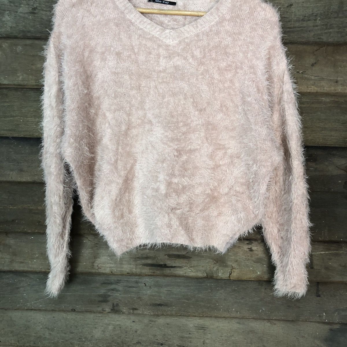 Homespun Knitwear × Japanese Brand One Way Dark Pink Shag Shaggy Fur Mohair Knitwear #6954 Size M / US 6-8 / IT 42-44 - 3 Thumbnail