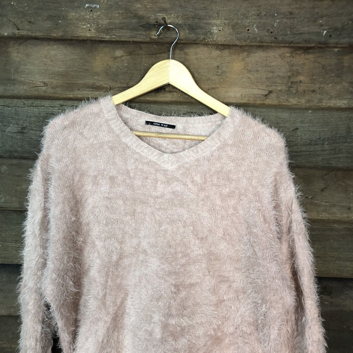 Homespun Knitwear × Japanese Brand One Way Dark Pink Shag Shaggy Fur Mohair Knitwear #6954 Size M / US 6-8 / IT 42-44 - 2 Thumbnail