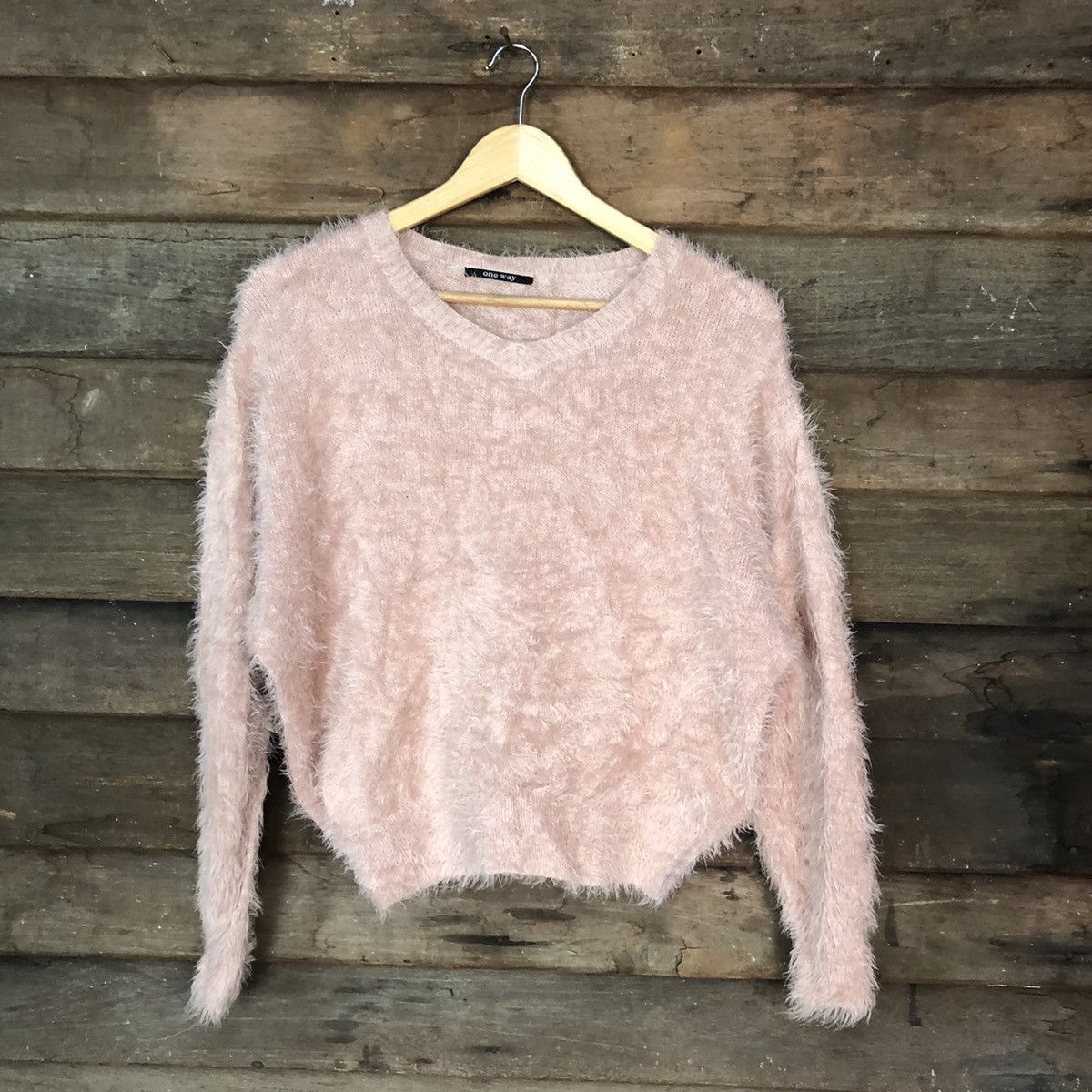 Homespun Knitwear × Japanese Brand One Way Dark Pink Shag Shaggy Fur Mohair Knitwear #6954 Size M / US 6-8 / IT 42-44 - 1 Thumbnail