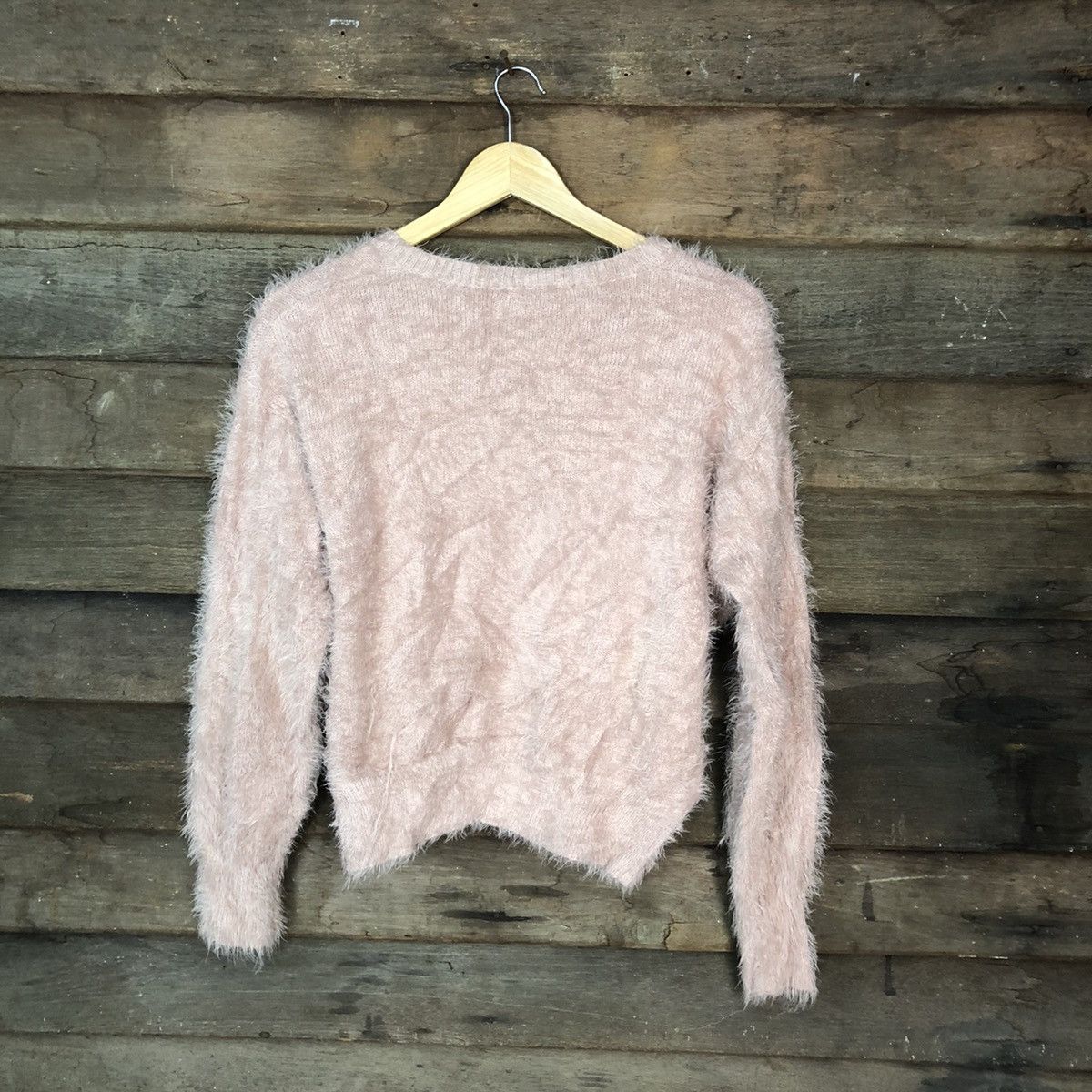 Homespun Knitwear × Japanese Brand One Way Dark Pink Shag Shaggy Fur Mohair Knitwear #6954 Size M / US 6-8 / IT 42-44 - 8 Thumbnail