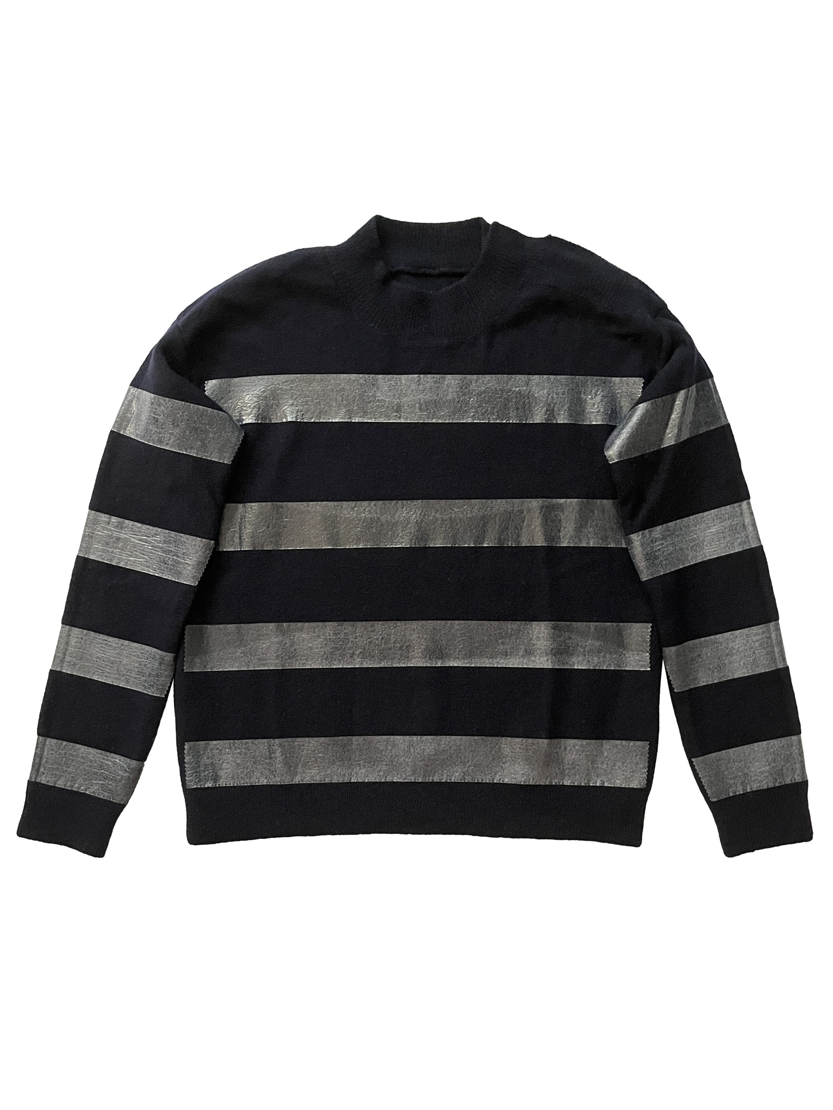 Maison Margiela ⚡️QUICK SALE⚡️2014 Maison Margiela Navy and Silver Knit Size US S / EU 44-46 / 1 - 1 Thumbnail