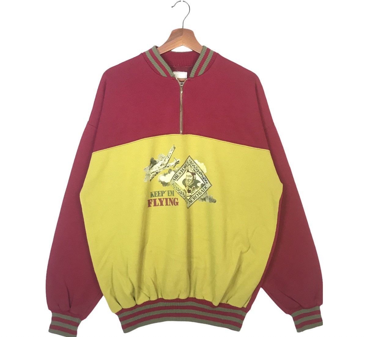 1980s Italy Air Force Acrobatic Halfzip Sweatshirt