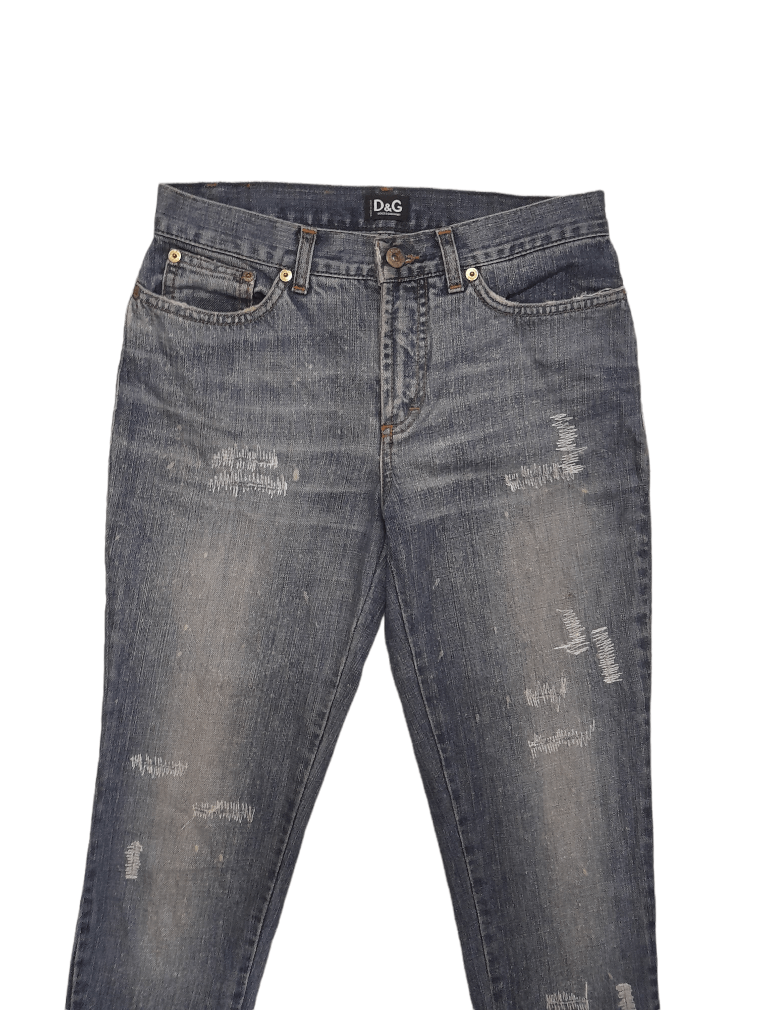 Dolce & Gabbana Dolce & Gabbana Distressed Denim (E332) W27 Size US 27 - 7 Thumbnail