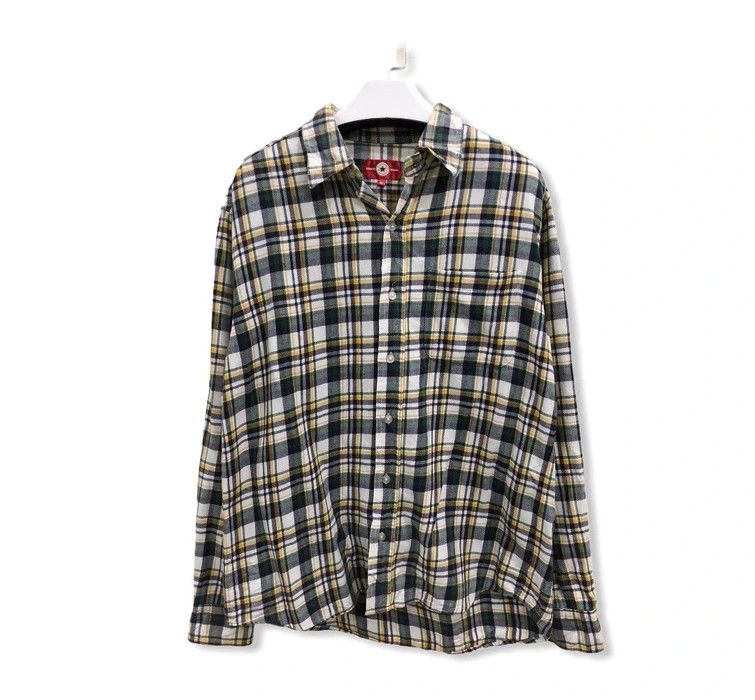 Converse × Flannel × Streetwear Vintage Converse Plaid Tartan Flannel ...