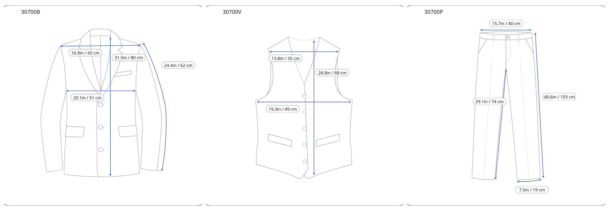 Suitsupply WASHINGTON UK38R 120's Extra Slim Wool 3Piece Suit 30700