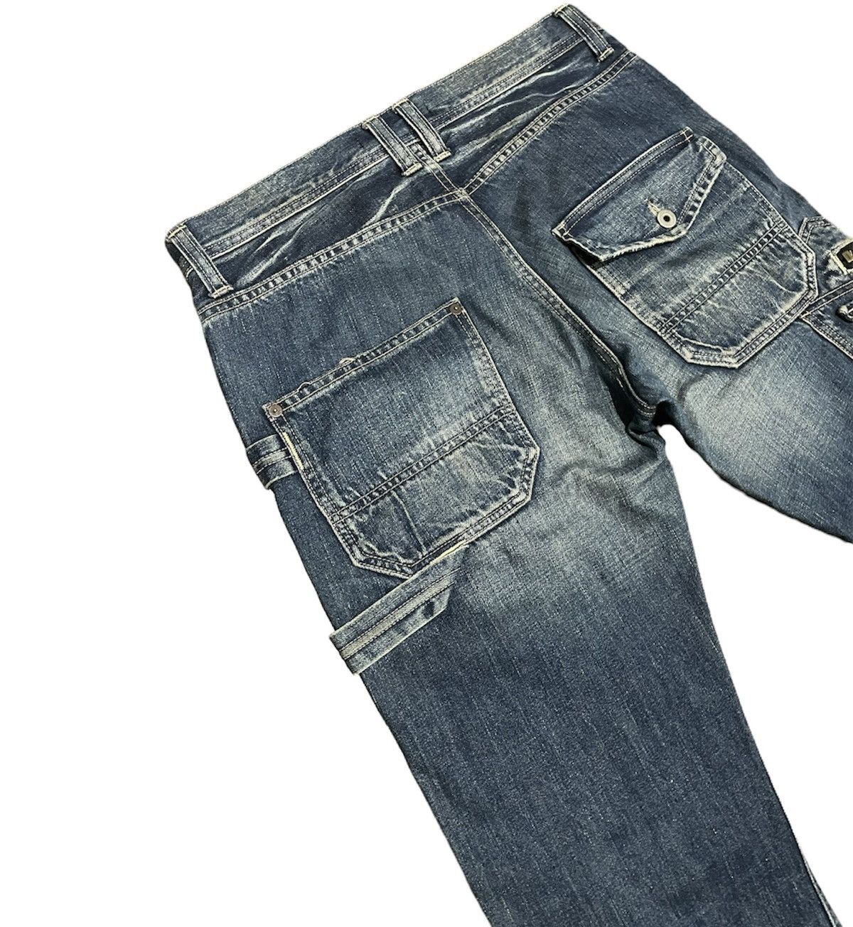 Johnbull Vintage Johnbull Thigh Cargo Pocket Carpenter Denim Jeans Size US 33 - 10 Thumbnail