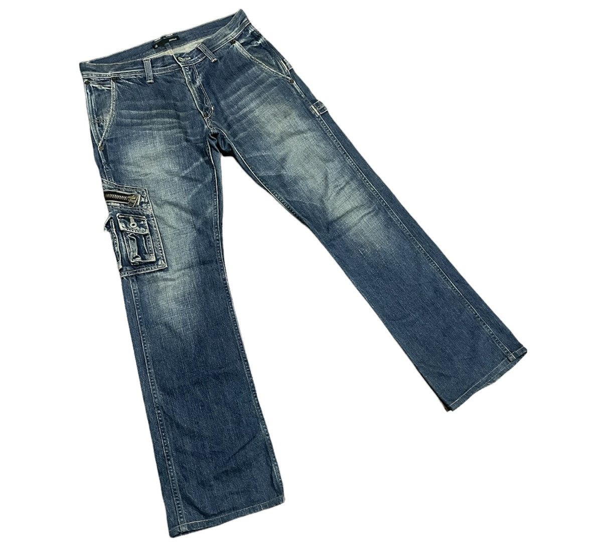 Johnbull Vintage Johnbull Thigh Cargo Pocket Carpenter Denim Jeans Size US 33 - 6 Thumbnail