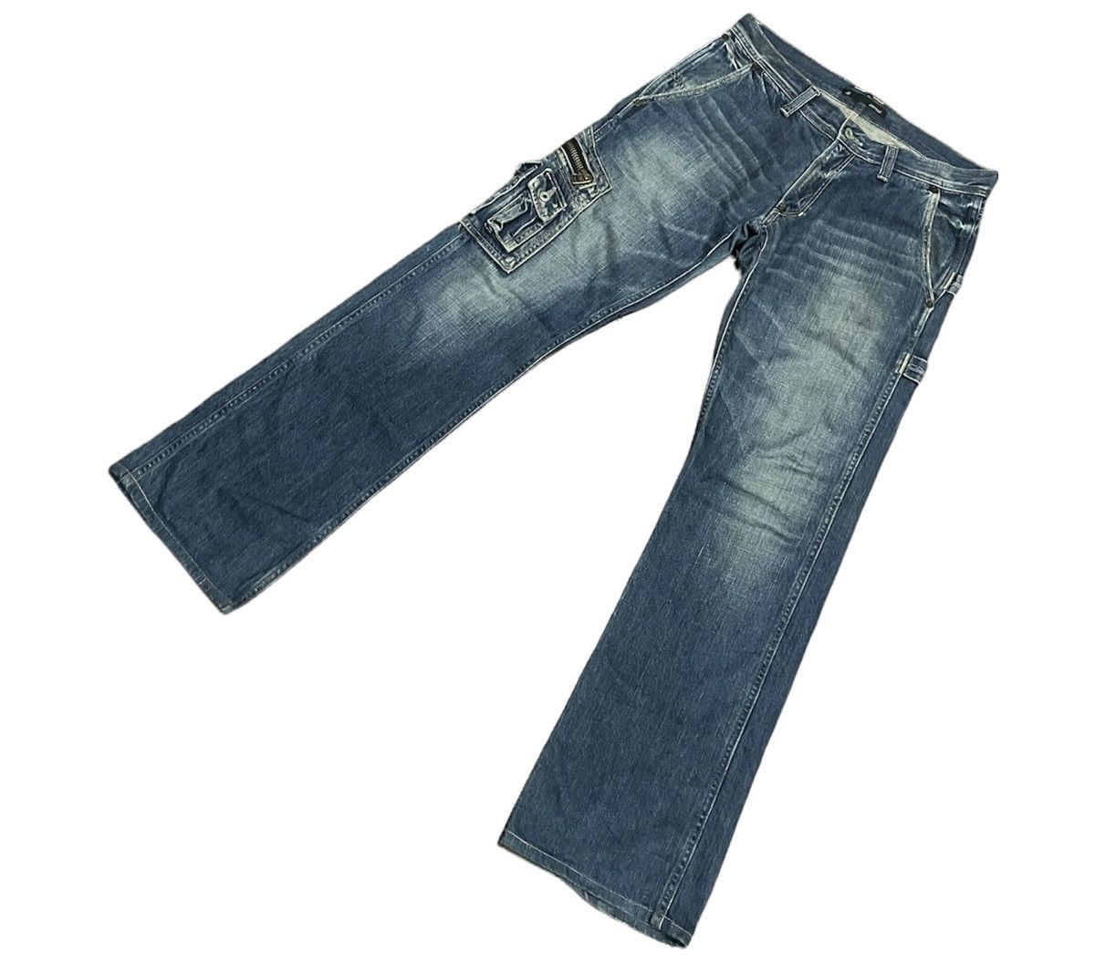 Johnbull Vintage Johnbull Thigh Cargo Pocket Carpenter Denim Jeans Size US 33 - 7 Thumbnail