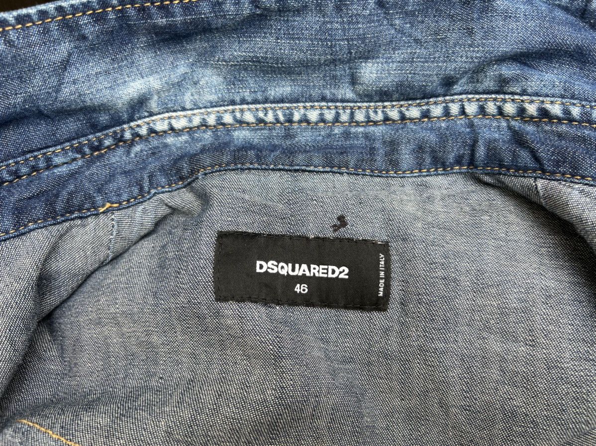 Dsquared2 Dsquared2 Italy Distressed Denim Western Shirt Size US S / EU 44-46 / 1 - 16 Thumbnail