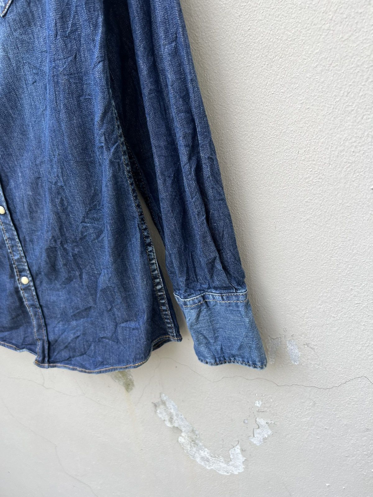Dsquared2 Dsquared2 Italy Distressed Denim Western Shirt Size US S / EU 44-46 / 1 - 10 Thumbnail