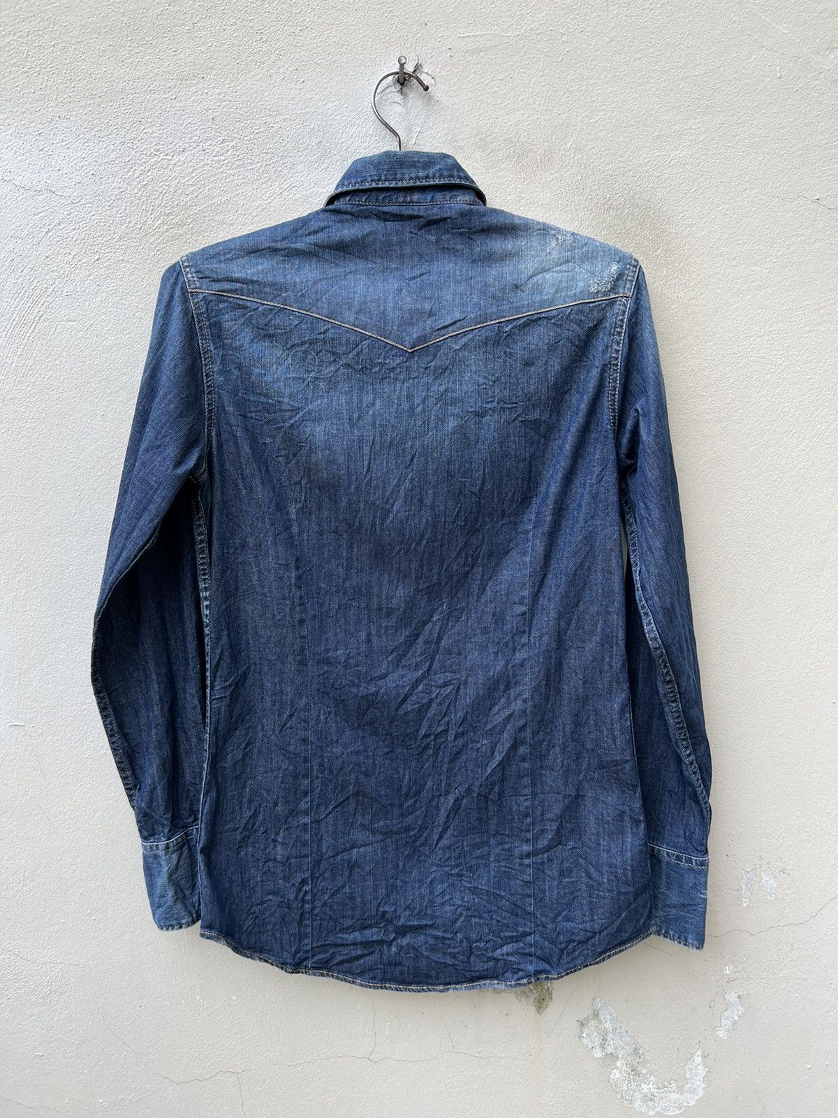 Dsquared2 Dsquared2 Italy Distressed Denim Western Shirt Size US S / EU 44-46 / 1 - 13 Thumbnail