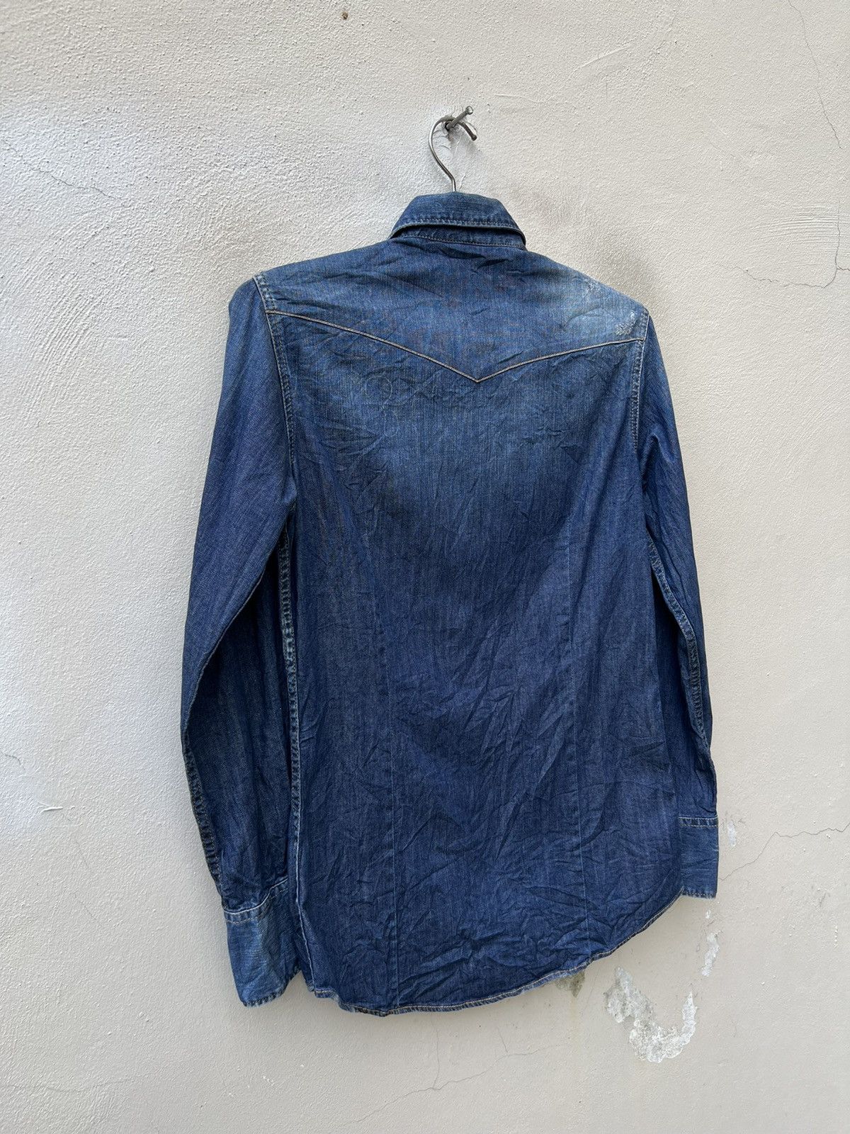 Dsquared2 Dsquared2 Italy Distressed Denim Western Shirt Size US S / EU 44-46 / 1 - 15 Thumbnail