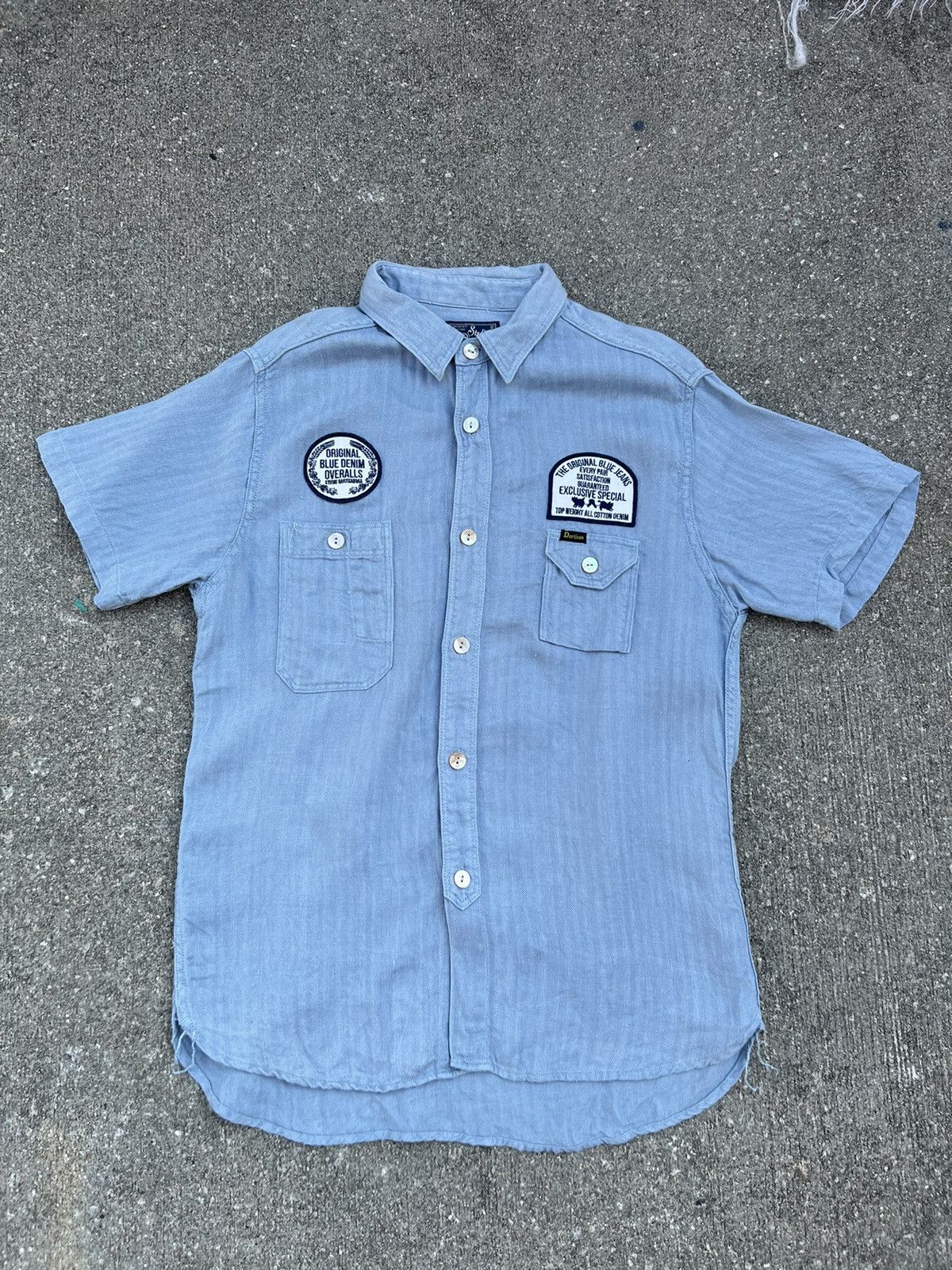 Studio D’Artisan Japan Light Blue 100% Linen Work Shirt