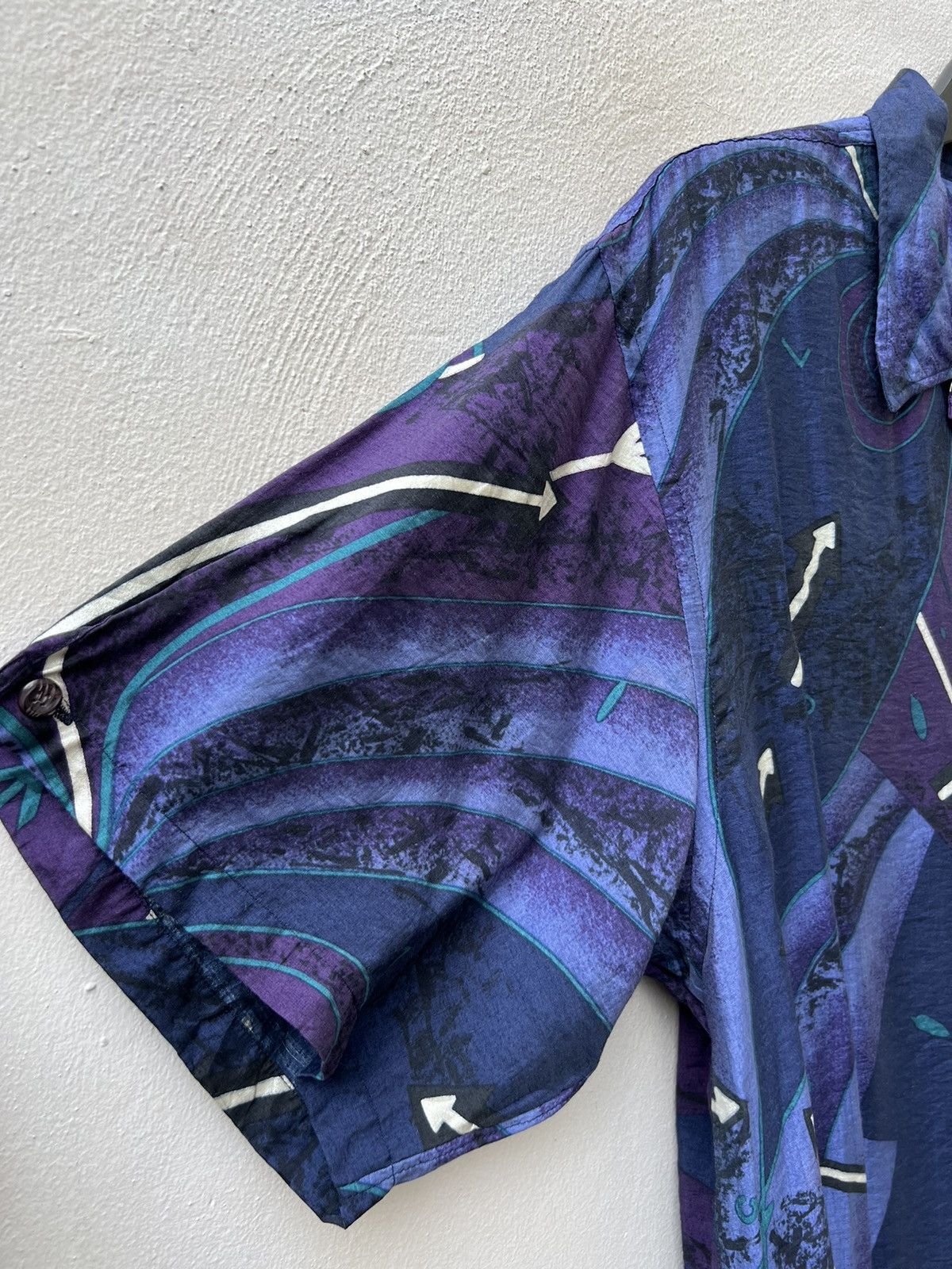 Vintage Vtg 90s Arrston Volaju Japan Abstract Psychedelic Art Shirt Size US L / EU 52-54 / 3 - 14 Thumbnail