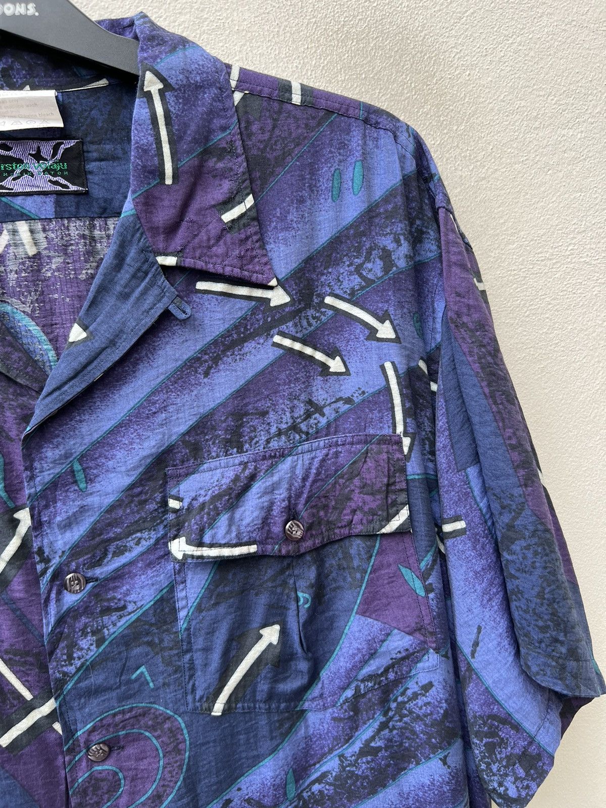 Vintage Vtg 90s Arrston Volaju Japan Abstract Psychedelic Art Shirt Size US L / EU 52-54 / 3 - 8 Thumbnail