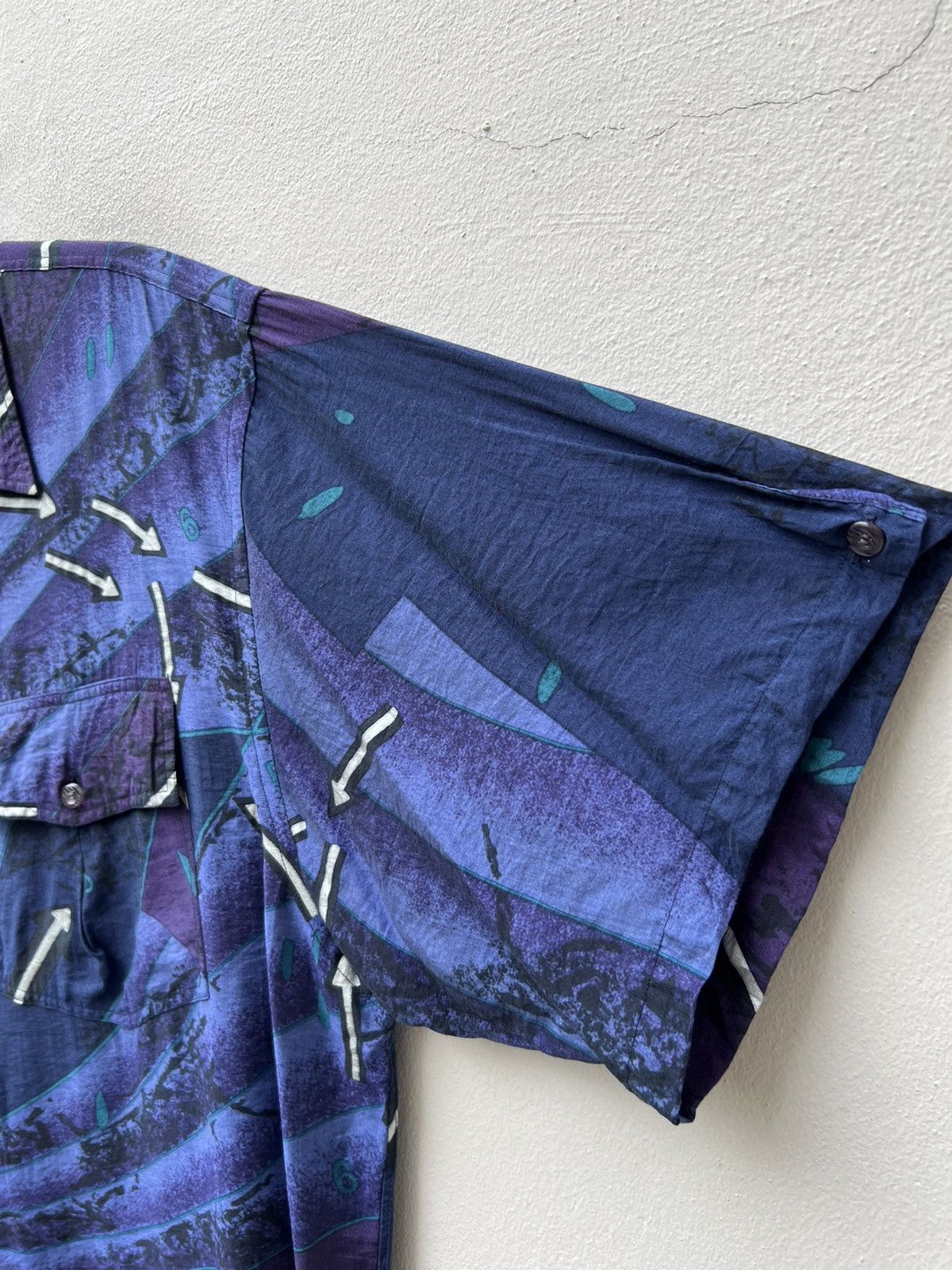Vintage Vtg 90s Arrston Volaju Japan Abstract Psychedelic Art Shirt Size US L / EU 52-54 / 3 - 9 Thumbnail