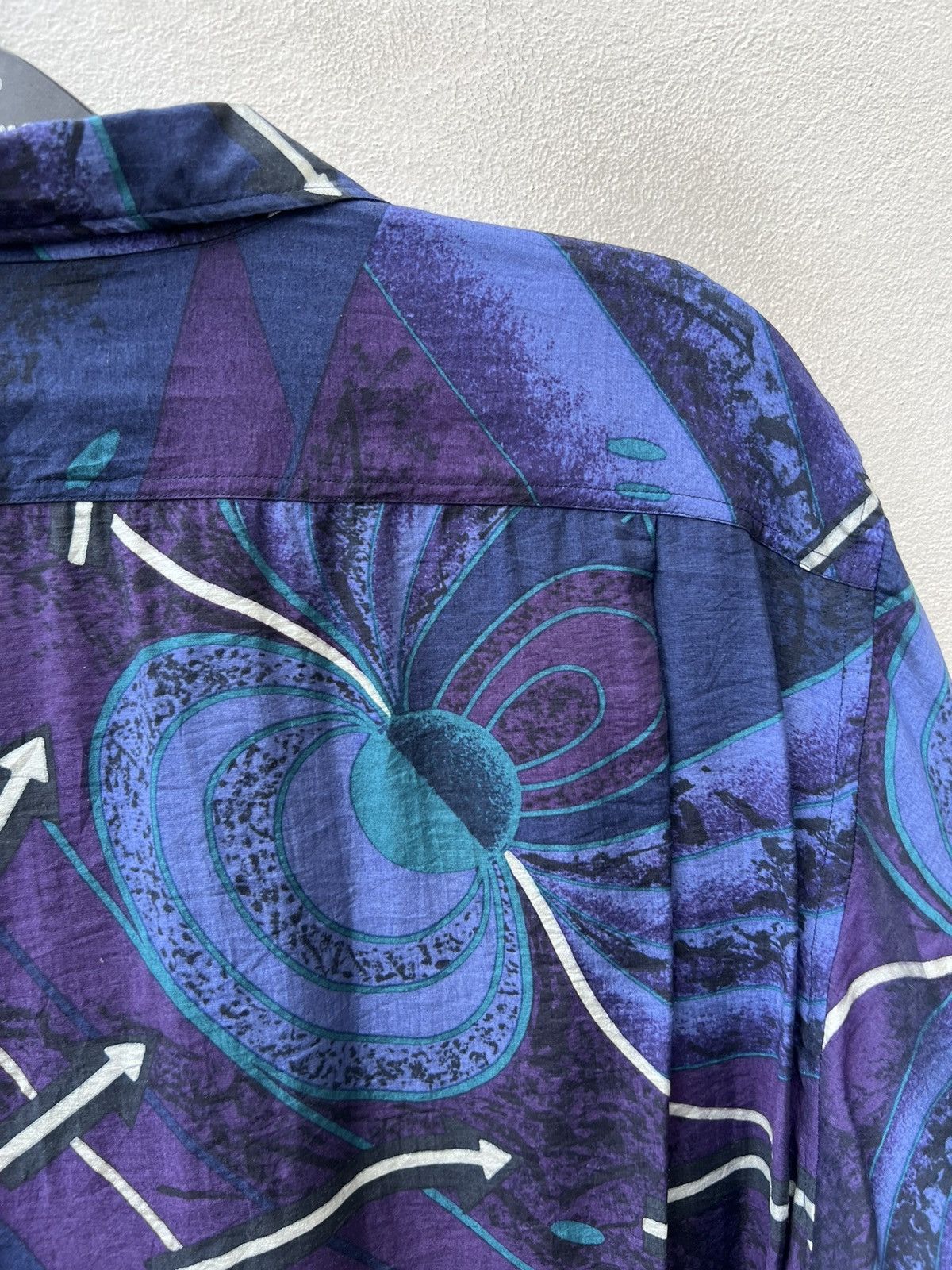 Vintage Vtg 90s Arrston Volaju Japan Abstract Psychedelic Art Shirt Size US L / EU 52-54 / 3 - 16 Thumbnail